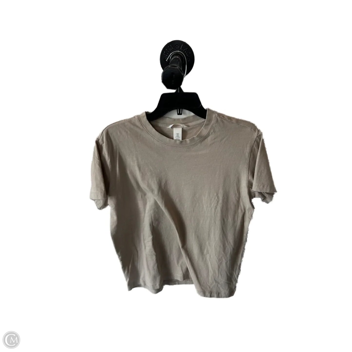 Top Short Sleeve Basic By H&m In Tan, Size: M