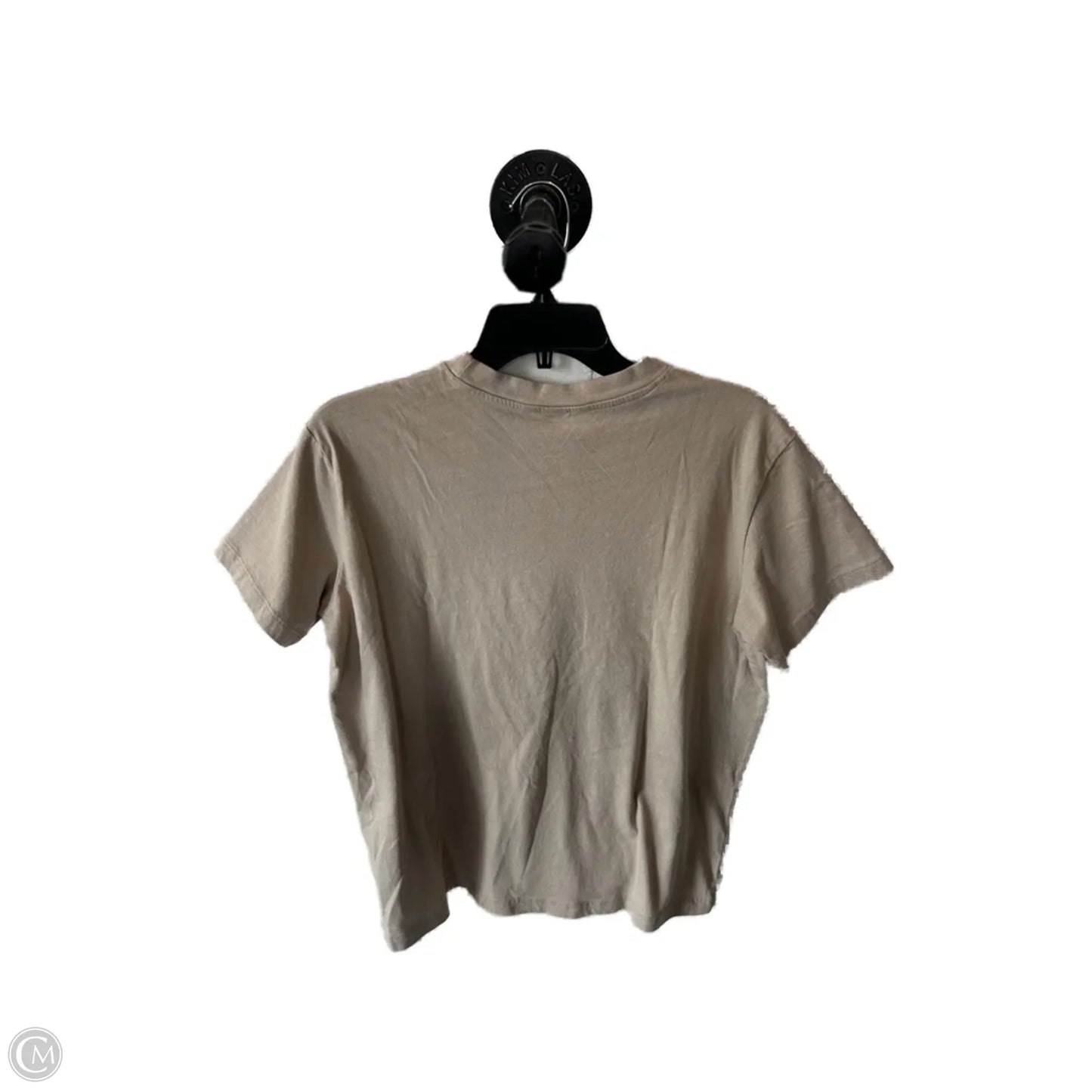 Top Short Sleeve Basic By H&m In Tan, Size: M