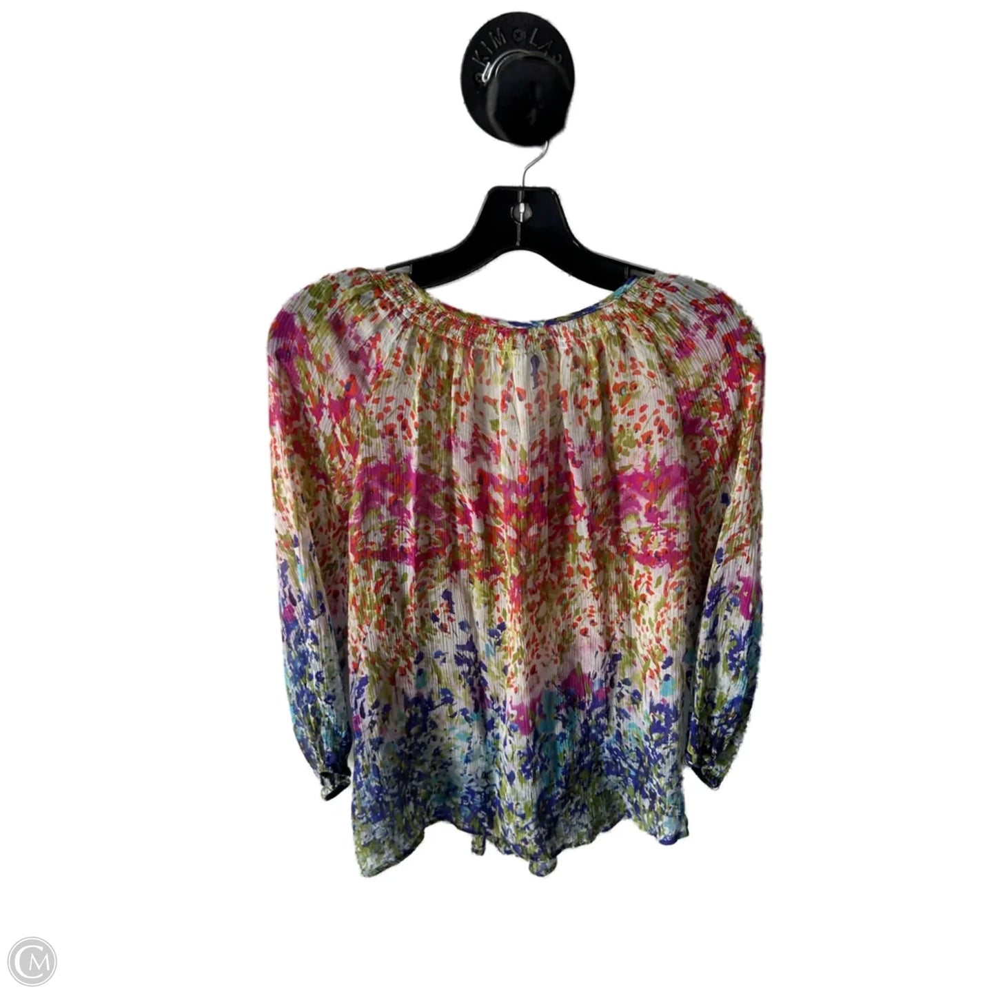 Top Long Sleeve By Sundance In Green & Pink, Size: L