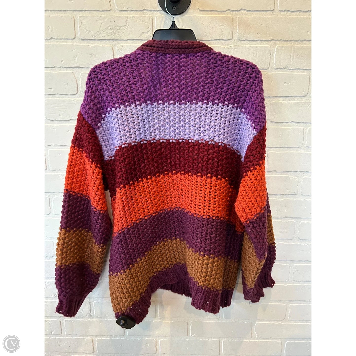 Sweater Cardigan By Natural Life In Purple & Red, Size: S