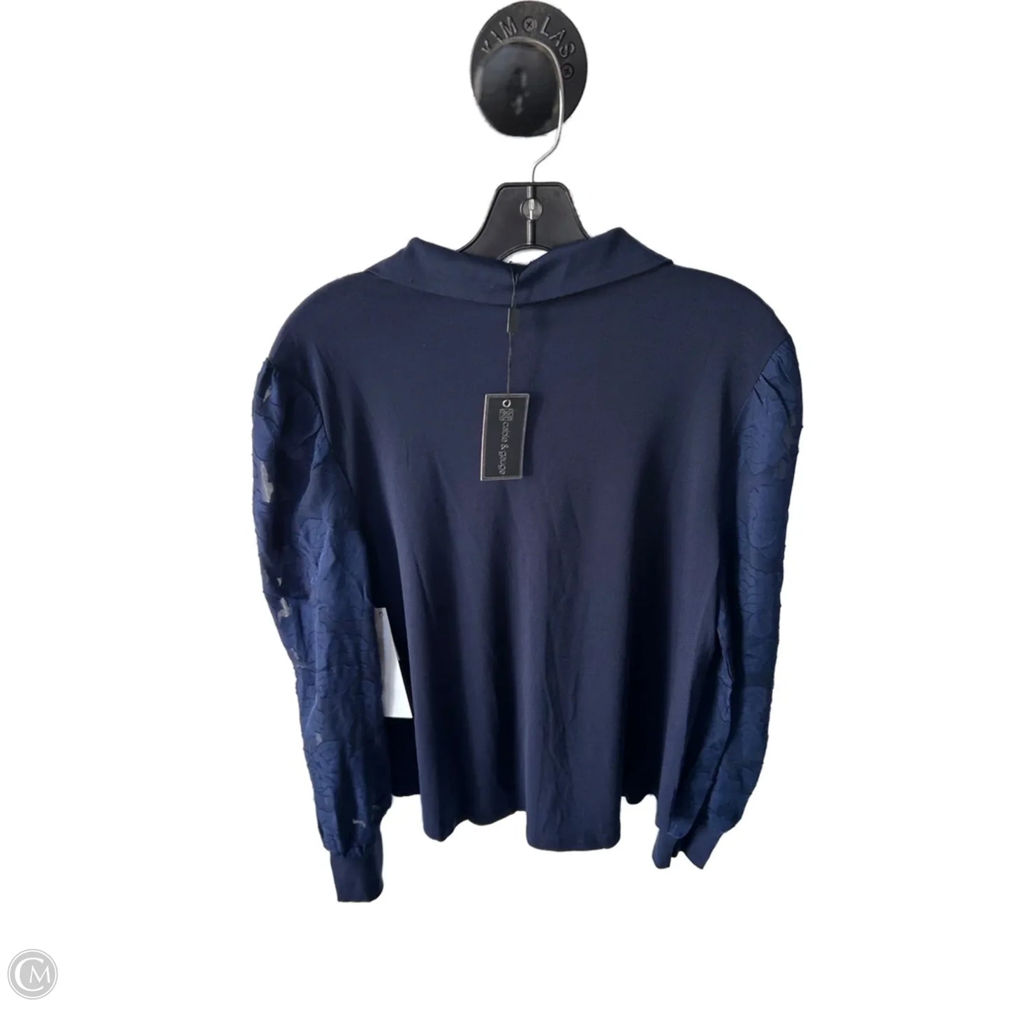Top Long Sleeve By Cable And Gauge In Blue, Size: L