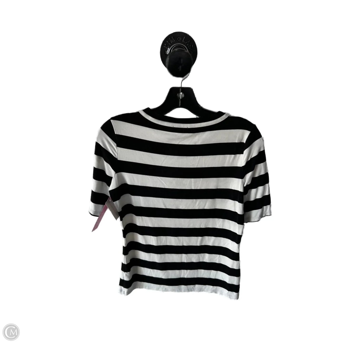 Top Short Sleeve By Talbots In Black & White, Size: Xs