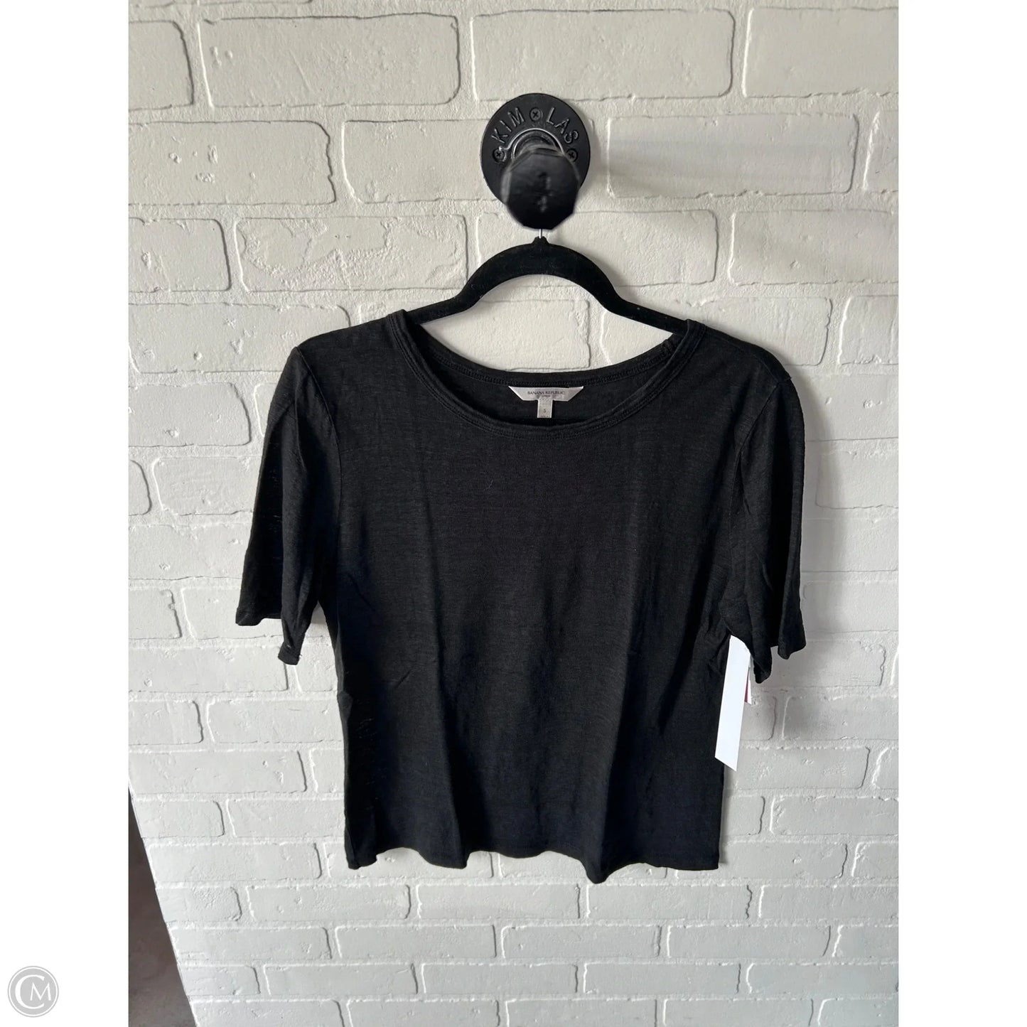 Top Short Sleeve Basic By Banana Republic In Black, Size: S