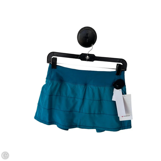 Athletic Skort By Lululemon In Blue, Size: 4