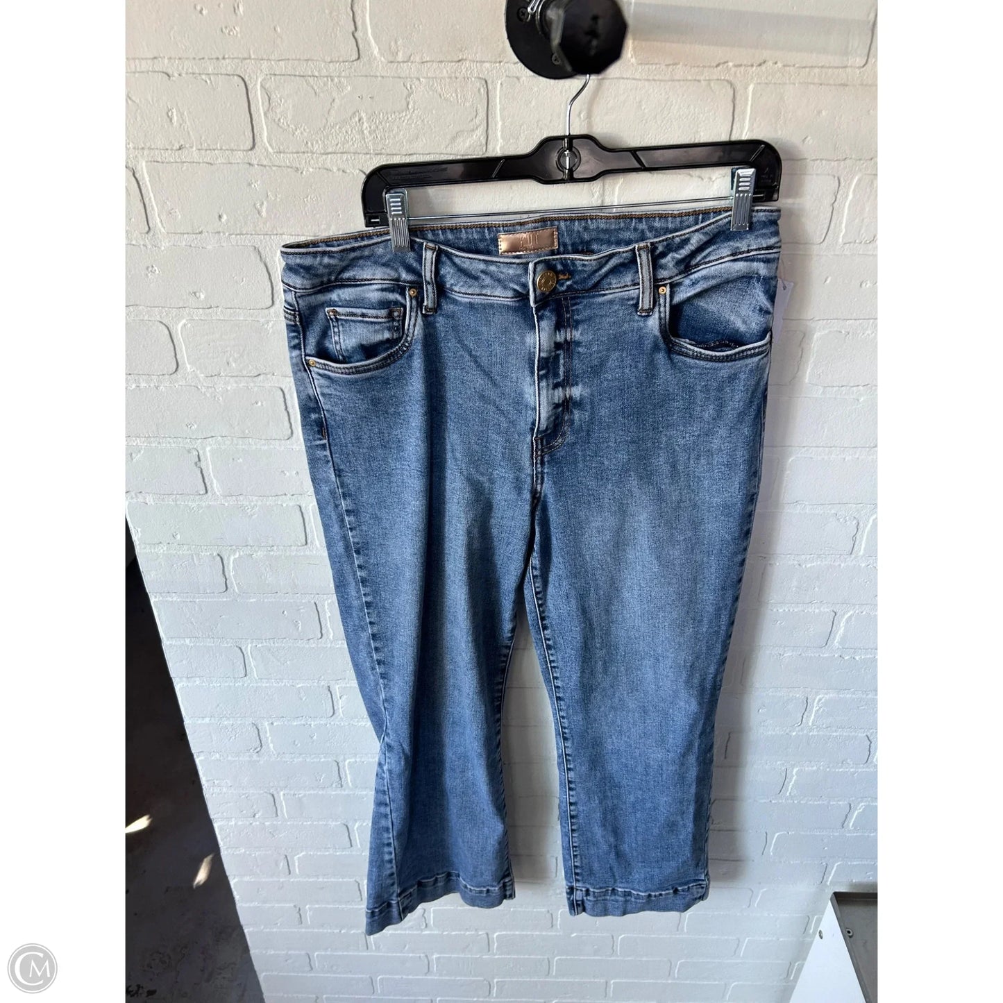 Jeans Flared By Kut In Blue Denim, Size: 12