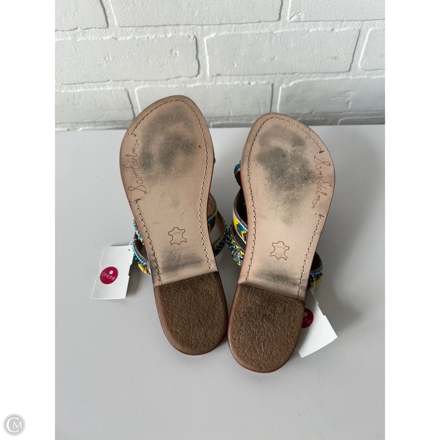 Sandals Flats By Sam Edelman In Blue & Yellow, Size: 8.5