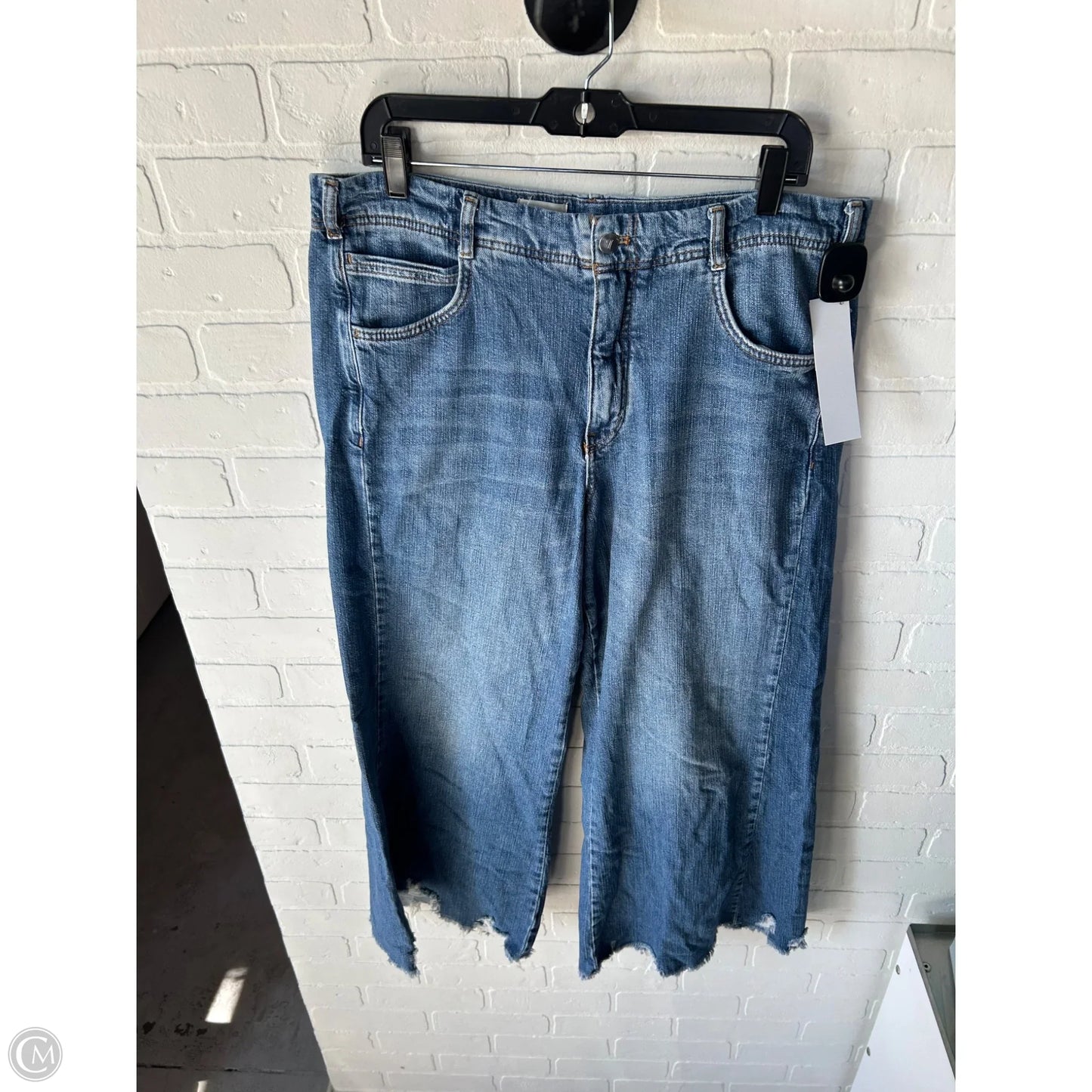 Jeans Wide Leg By Pilcro In Blue Denim, Size: 14