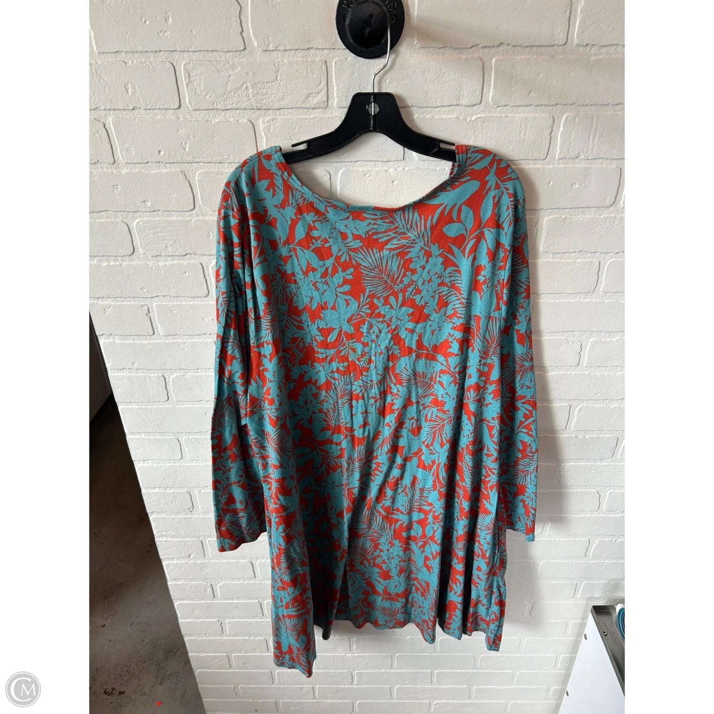 Dress Casual Short By Soft Surroundings In Blue & Orange, Size: 3x