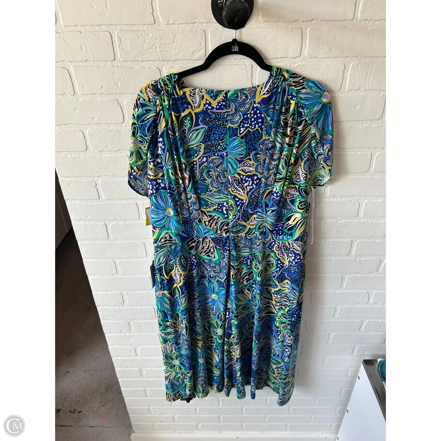 Dress Work By Maggy London In Blue & Green, Size: 1x