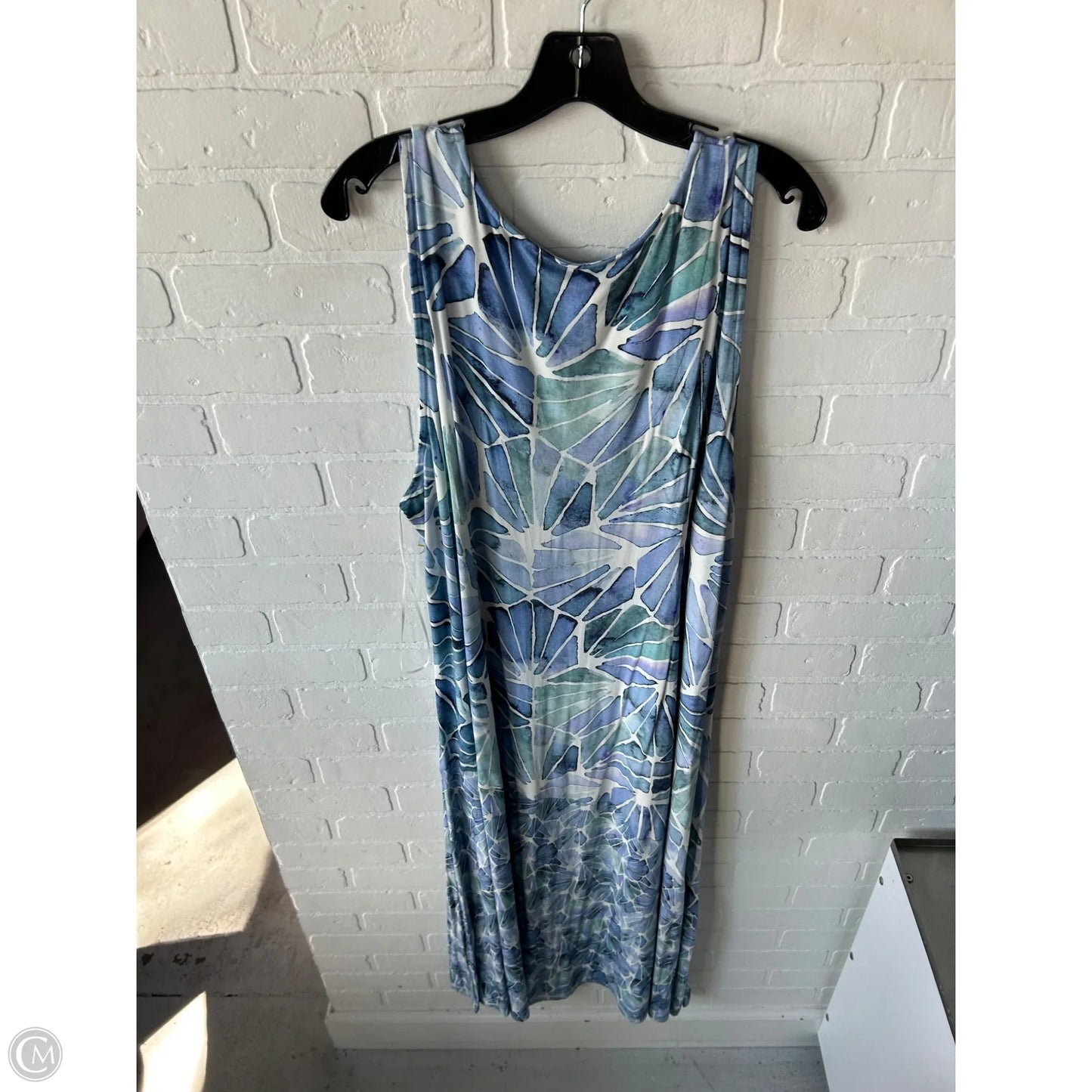 Dress Casual Maxi By Soft Surroundings In Blue & White, Size: 3x