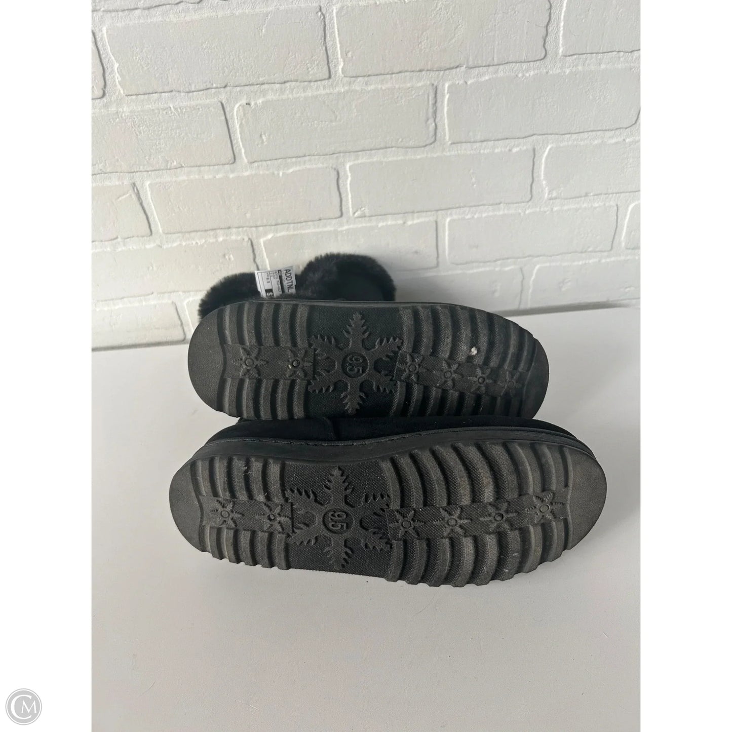 Boots Mid-calf Flats By So In Black, Size: 9.5