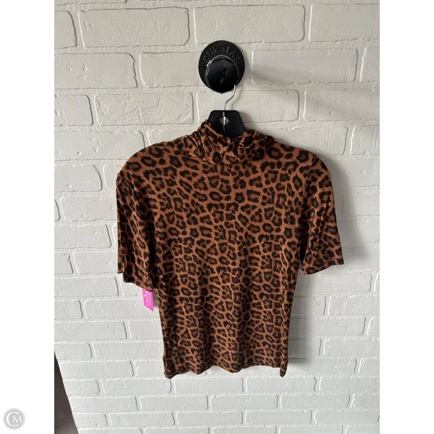 Top Short Sleeve By Michael By Michael Kors In Black & Brown, Size: Xs