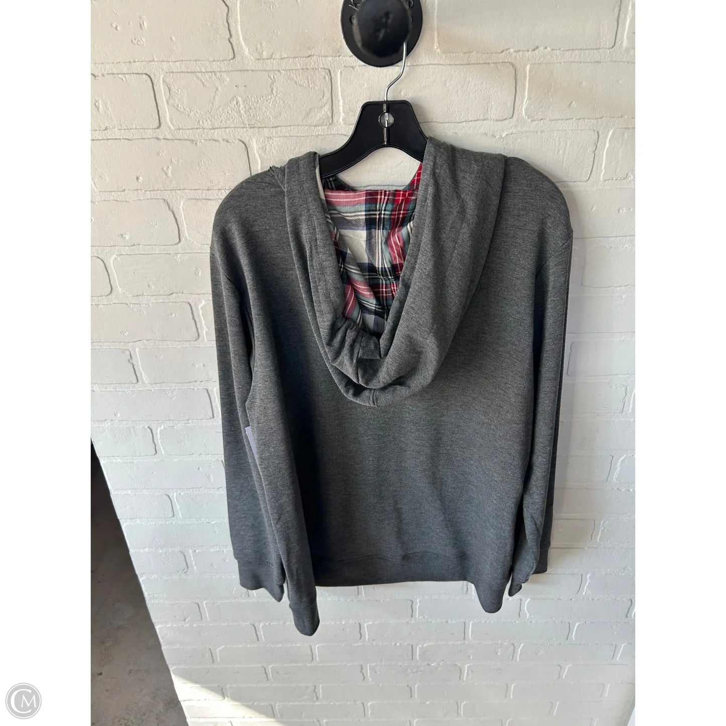 Sweatshirt Hoodie By Maurices In Grey, Size: L