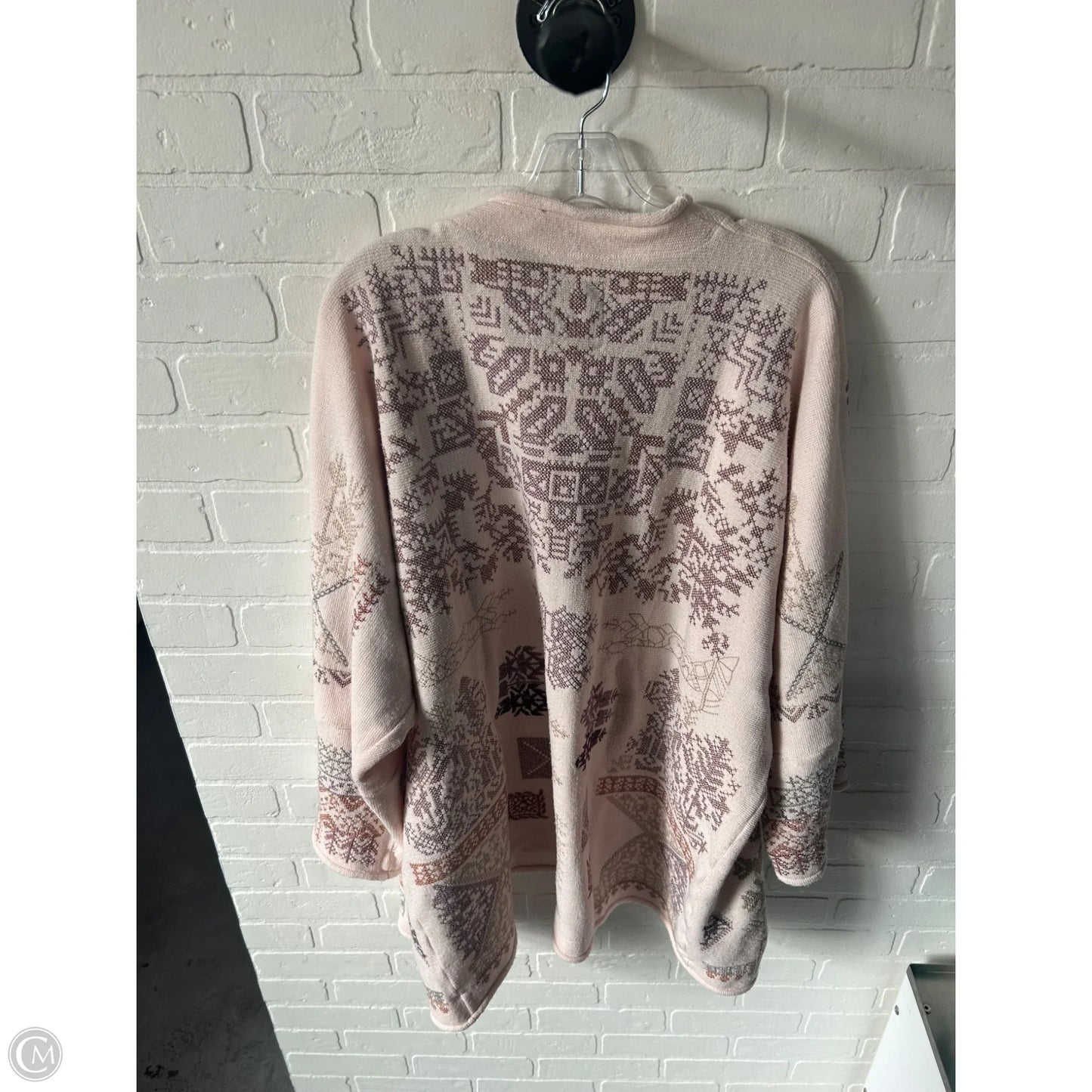 Sweater Cardigan By Johnny Was In Cream, Size: M