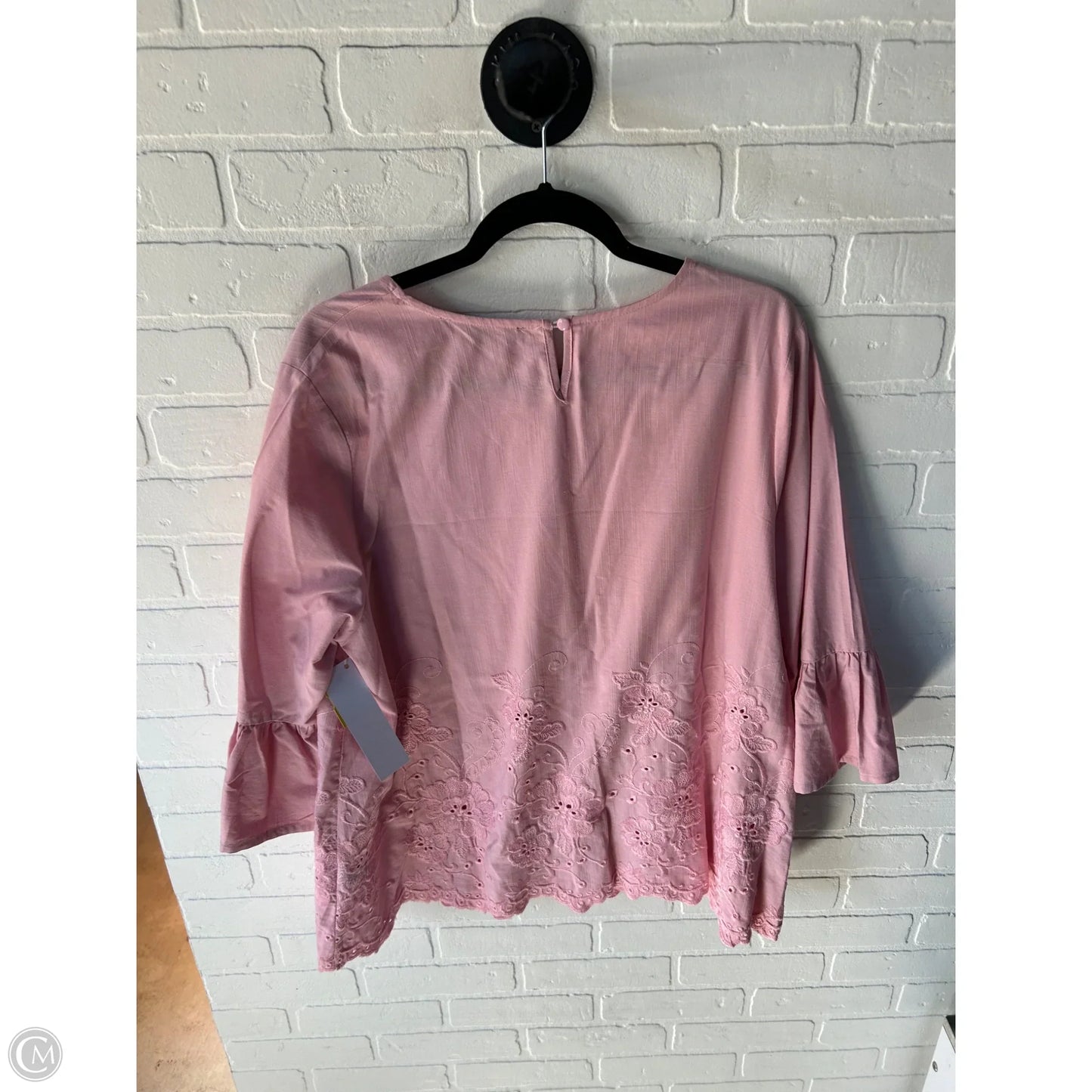 Top Long Sleeve By Calessa In Pink, Size: Xl
