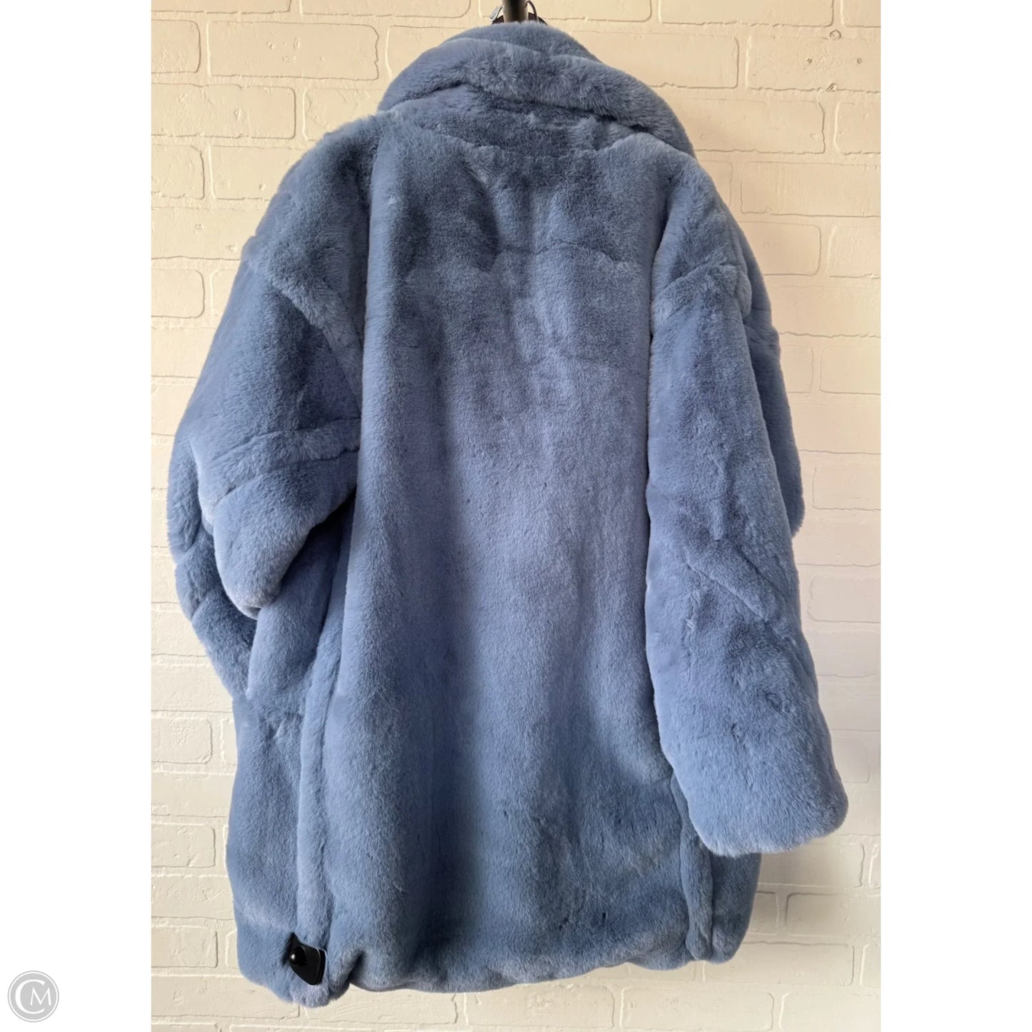 Coat Faux Fur & Sherpa By Worthington In Blue, Size: L