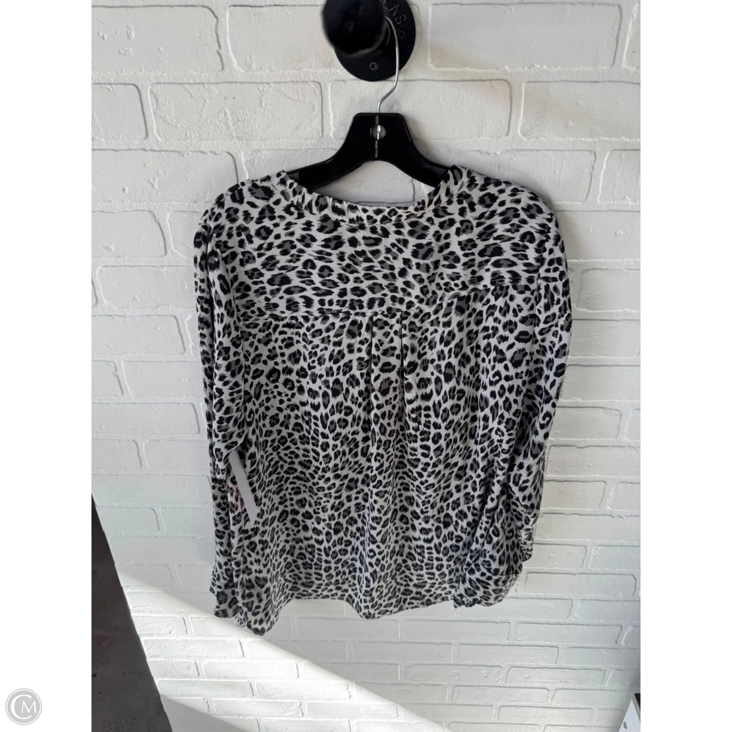 Top Long Sleeve By Apt 9 In Black & Grey, Size: Xl