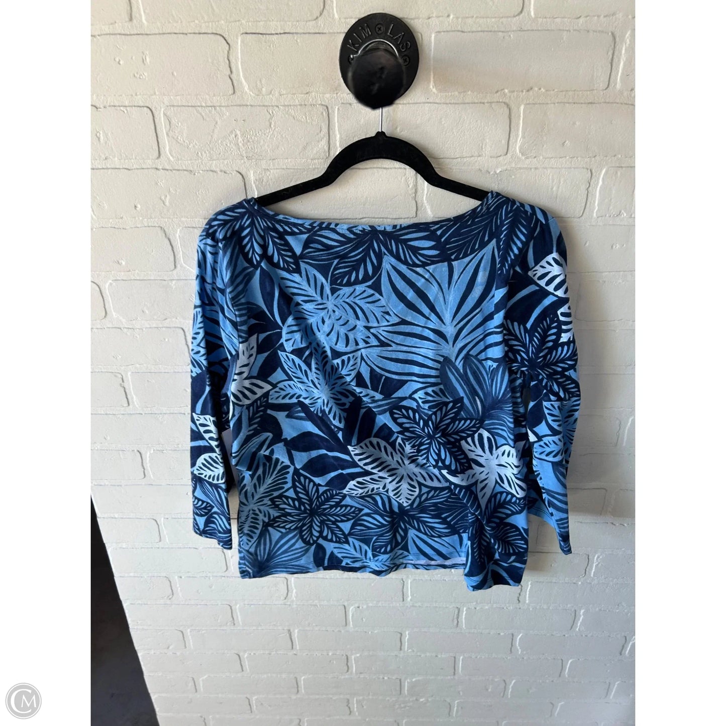 Top Long Sleeve By Talbots In Blue, Size: Xlp