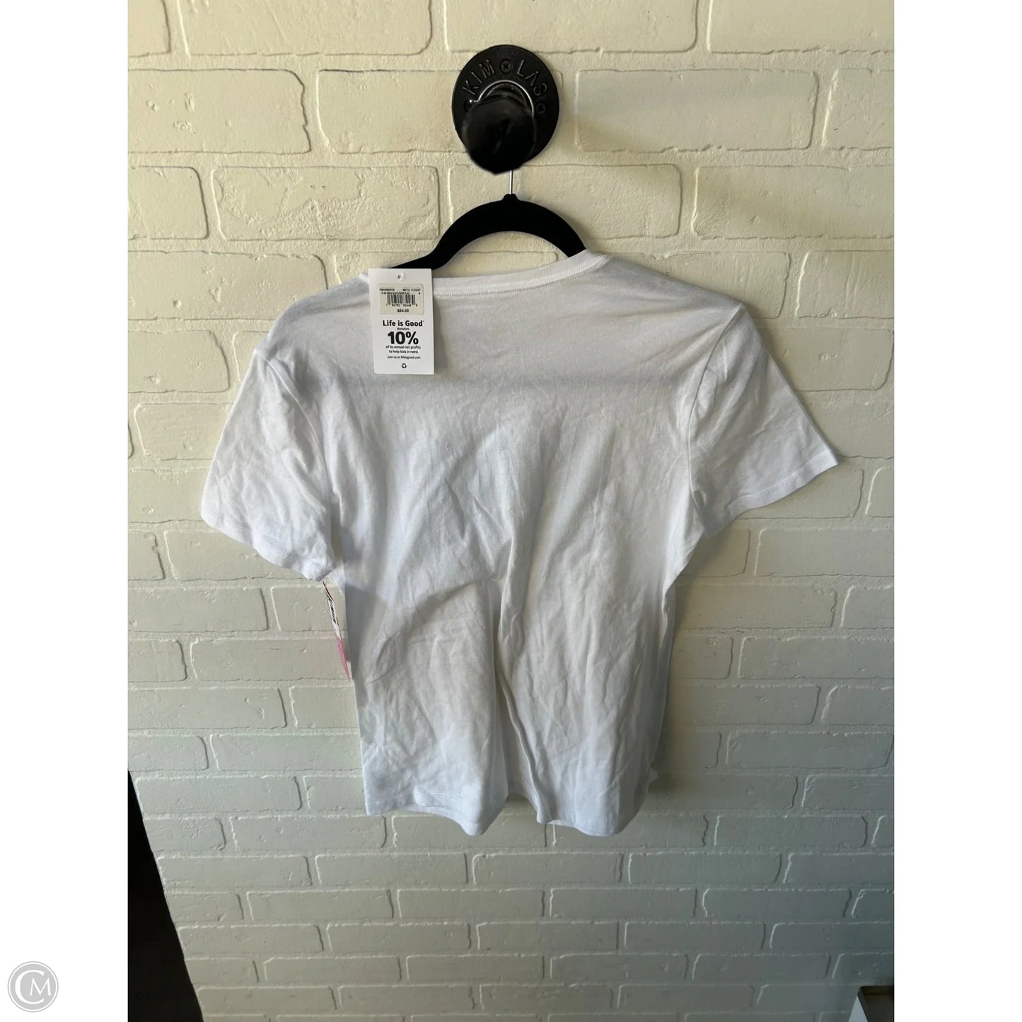 Top Short Sleeve Basic By Life Is Good In White, Size: S