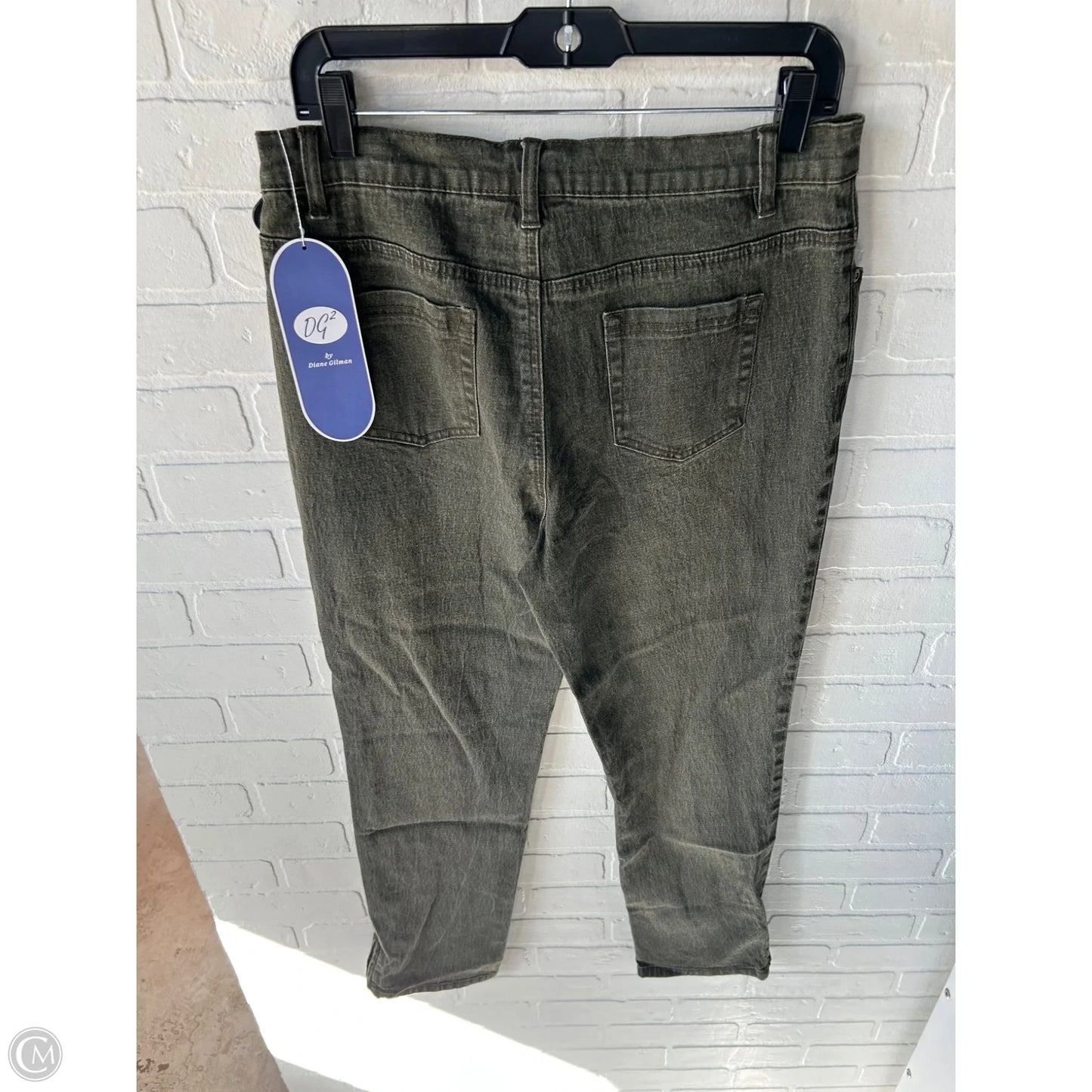 Jeans Straight By Dg2 In Green Denim, Size: 10