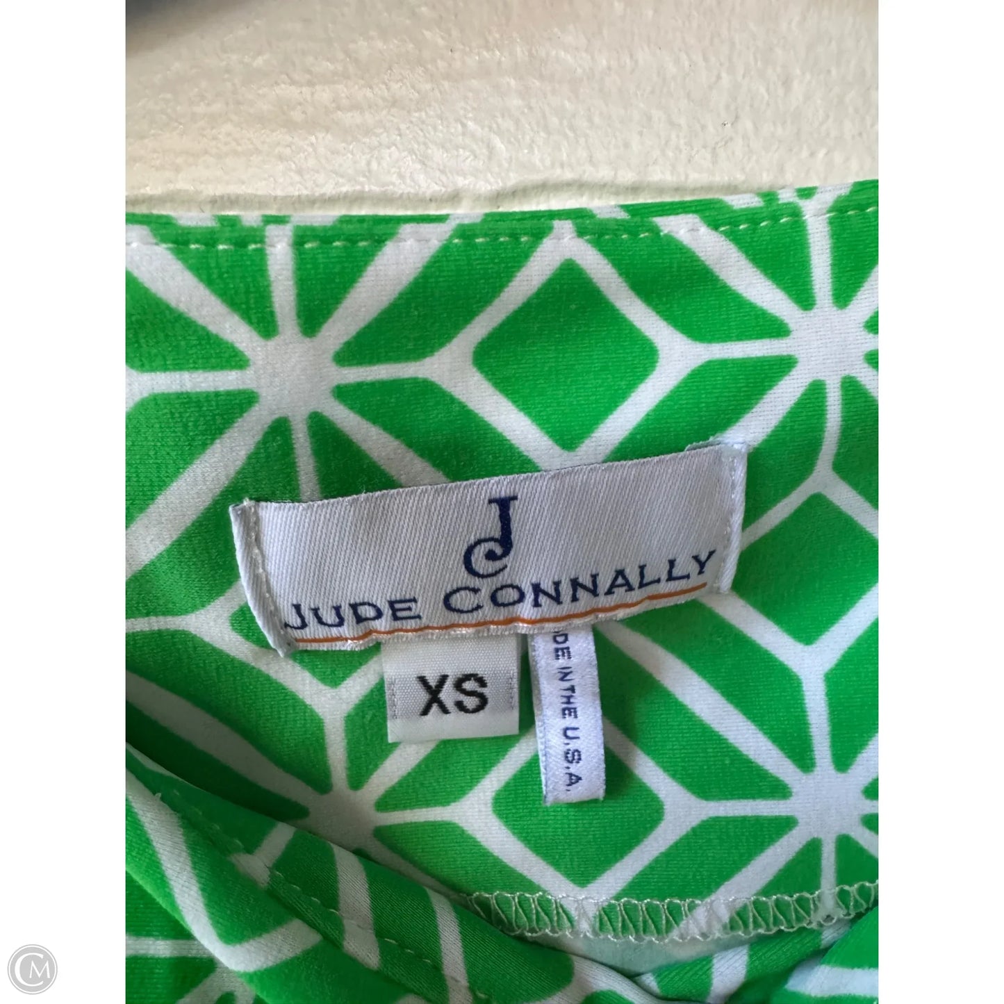 Dress Casual Short By Jude Connally In Green & White, Size: Xs