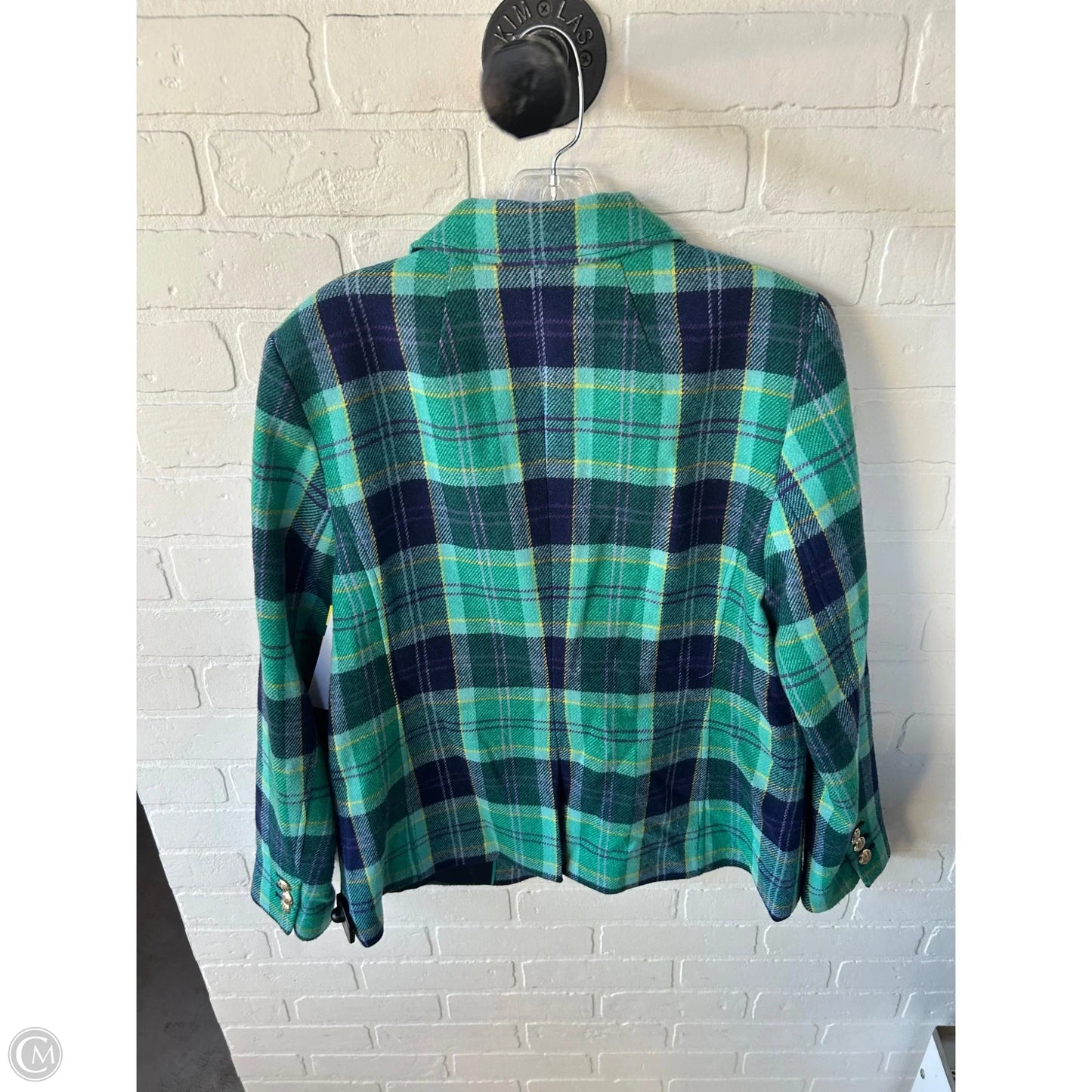 Blazer By Talbots In Green & Purple, Size: L