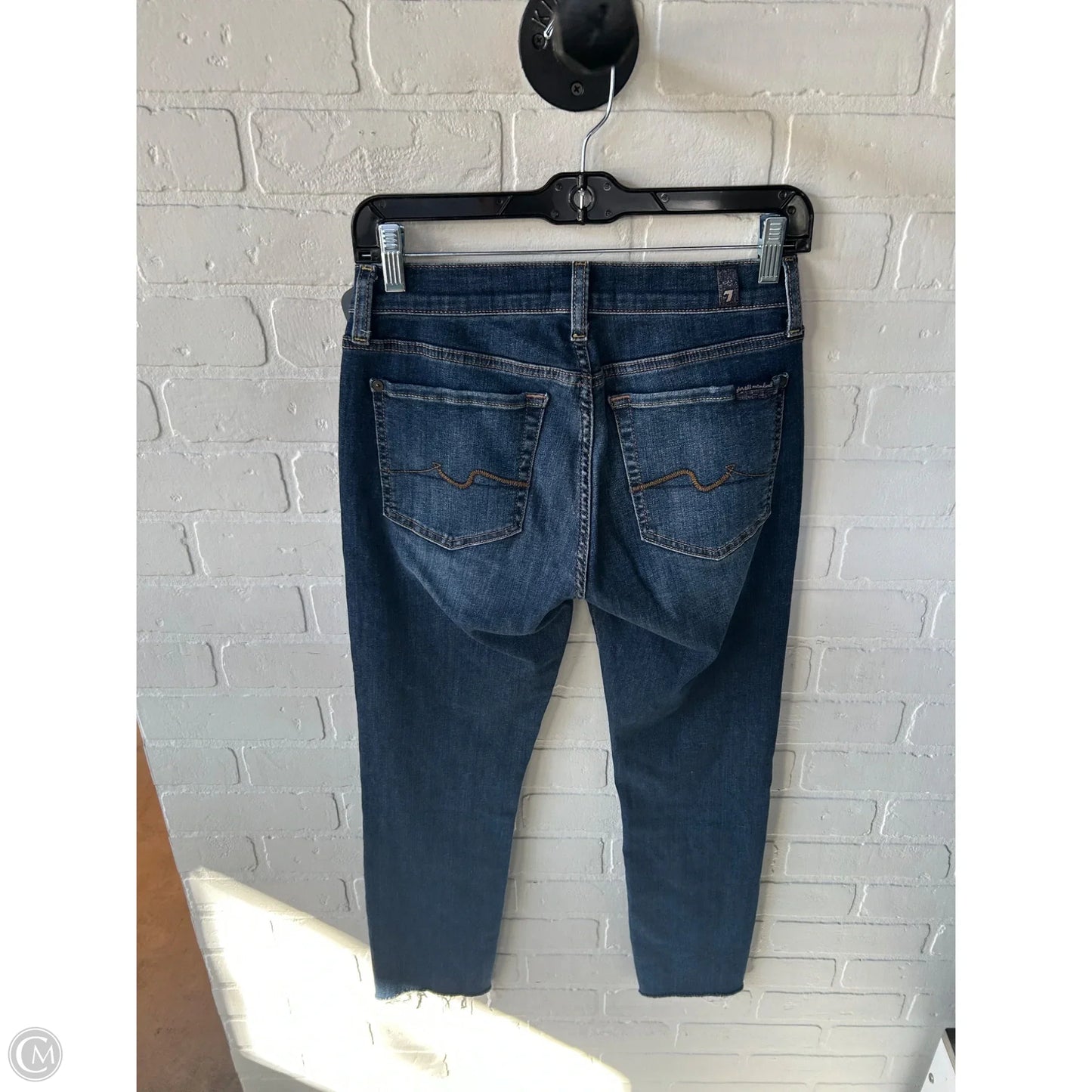 Jeans Skinny By 7 For All Mankind In Blue Denim, Size: 2