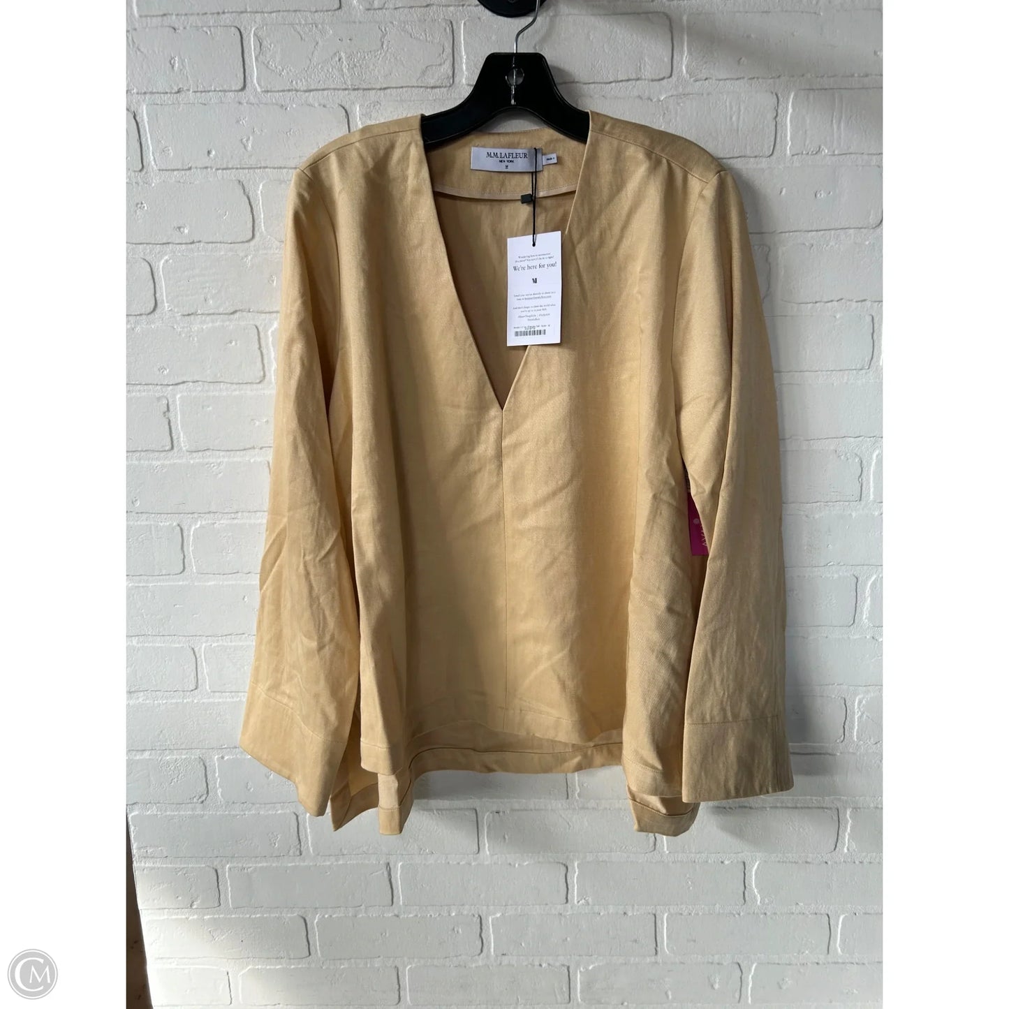 Top Long Sleeve By Cma In Yellow, Size: M