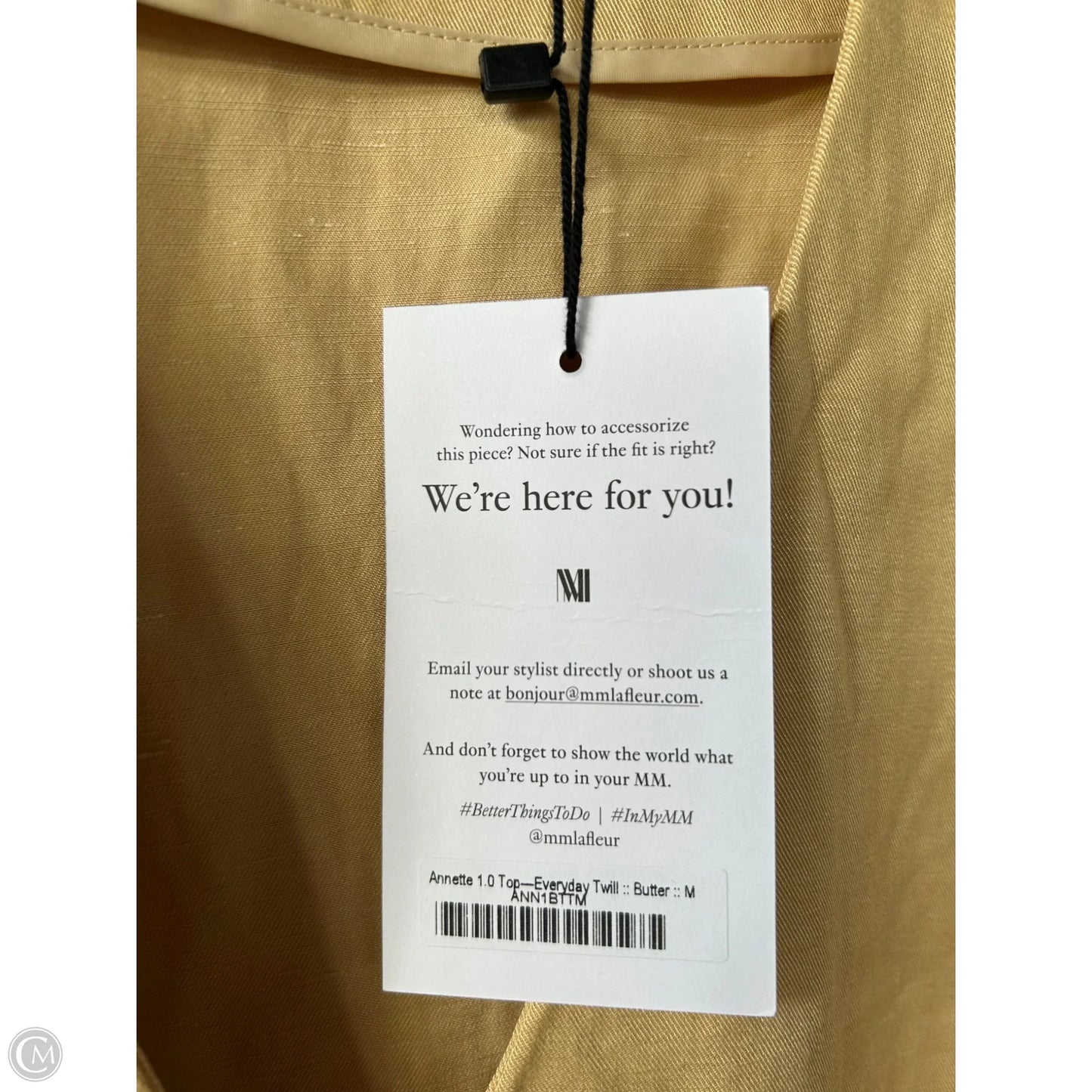 Top Long Sleeve By Cma In Yellow, Size: M