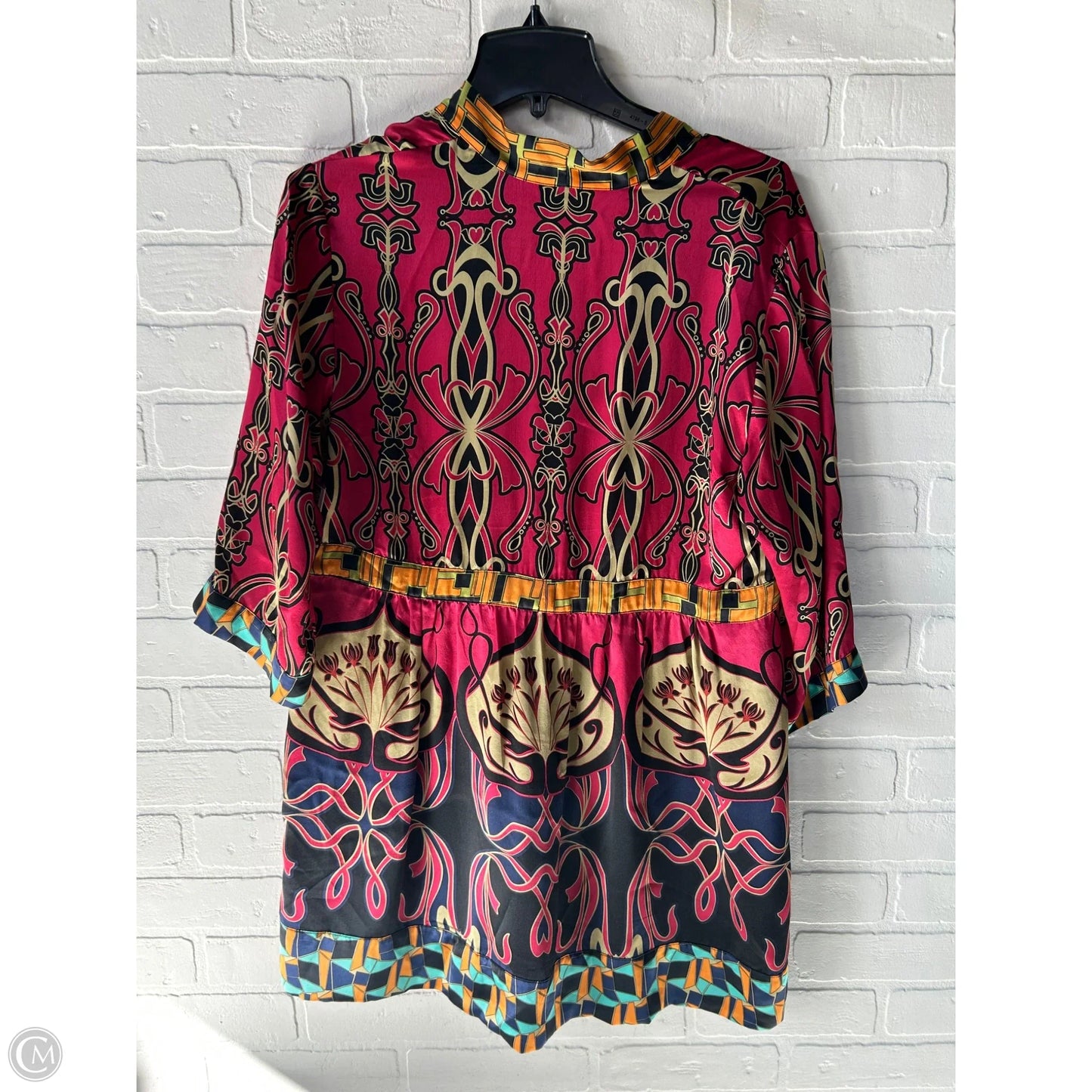 Top 3/4 Sleeve By Cabi In Black & Red, Size: L