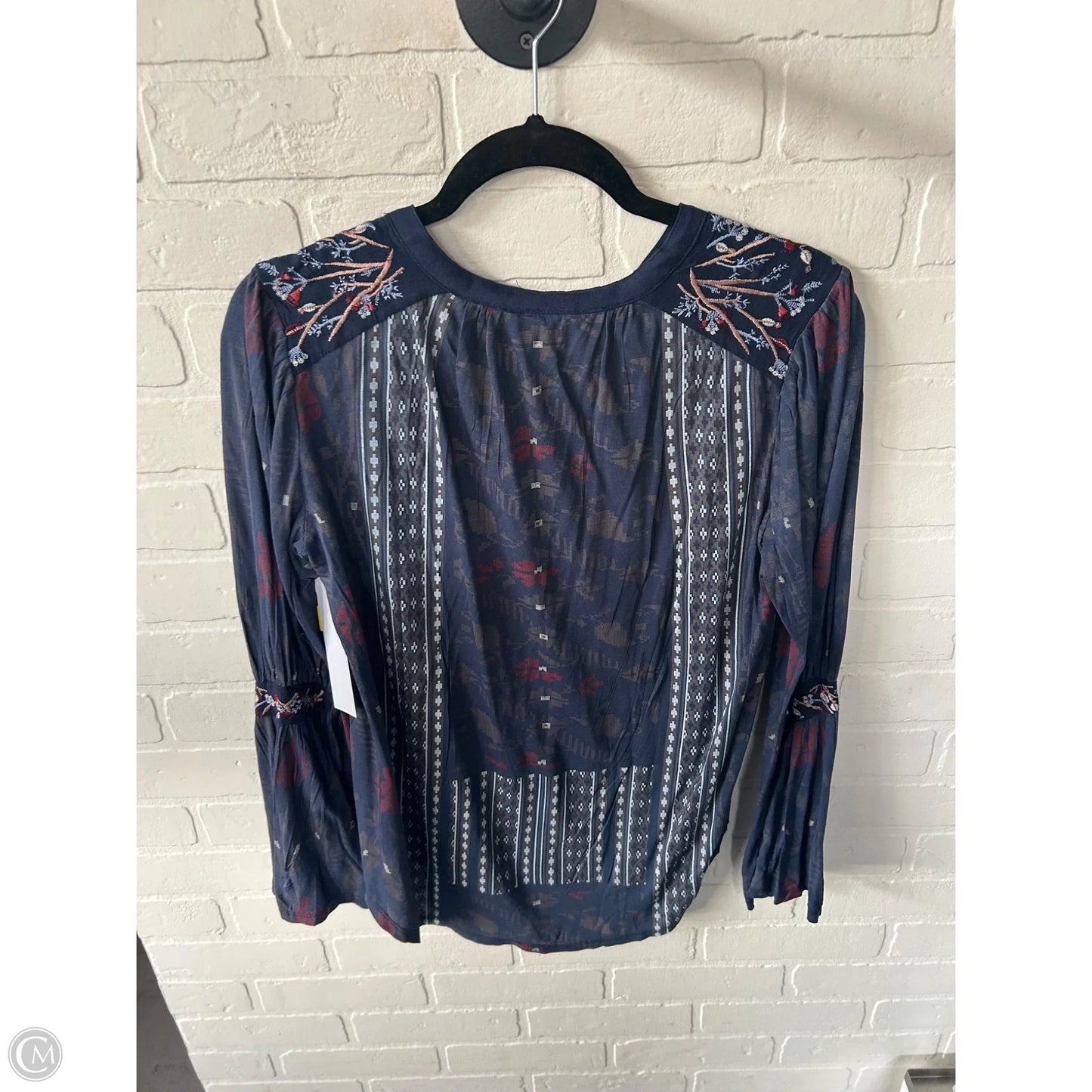 Top Long Sleeve By Lucky Brand In Blue, Size: Xs