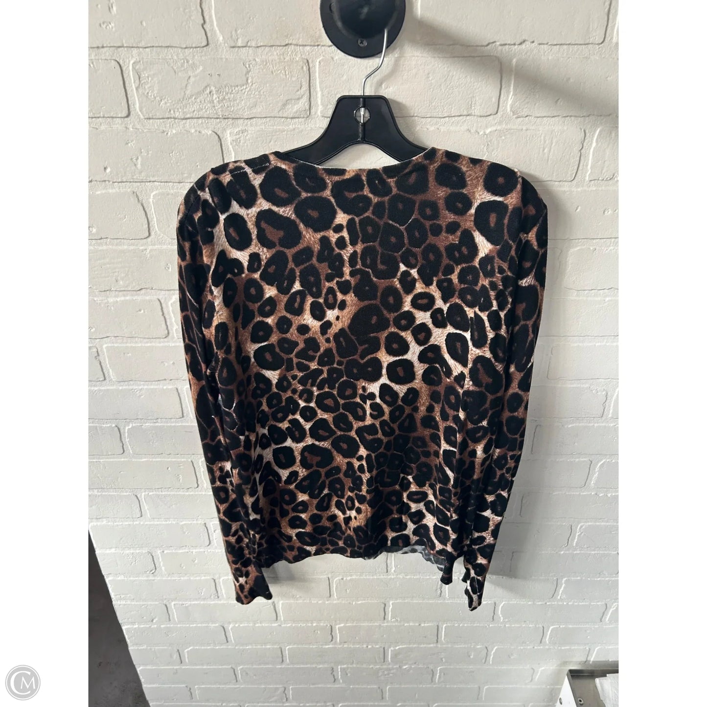 Sweater Cardigan By Clothes Mentor In Black & Brown, Size: Xl