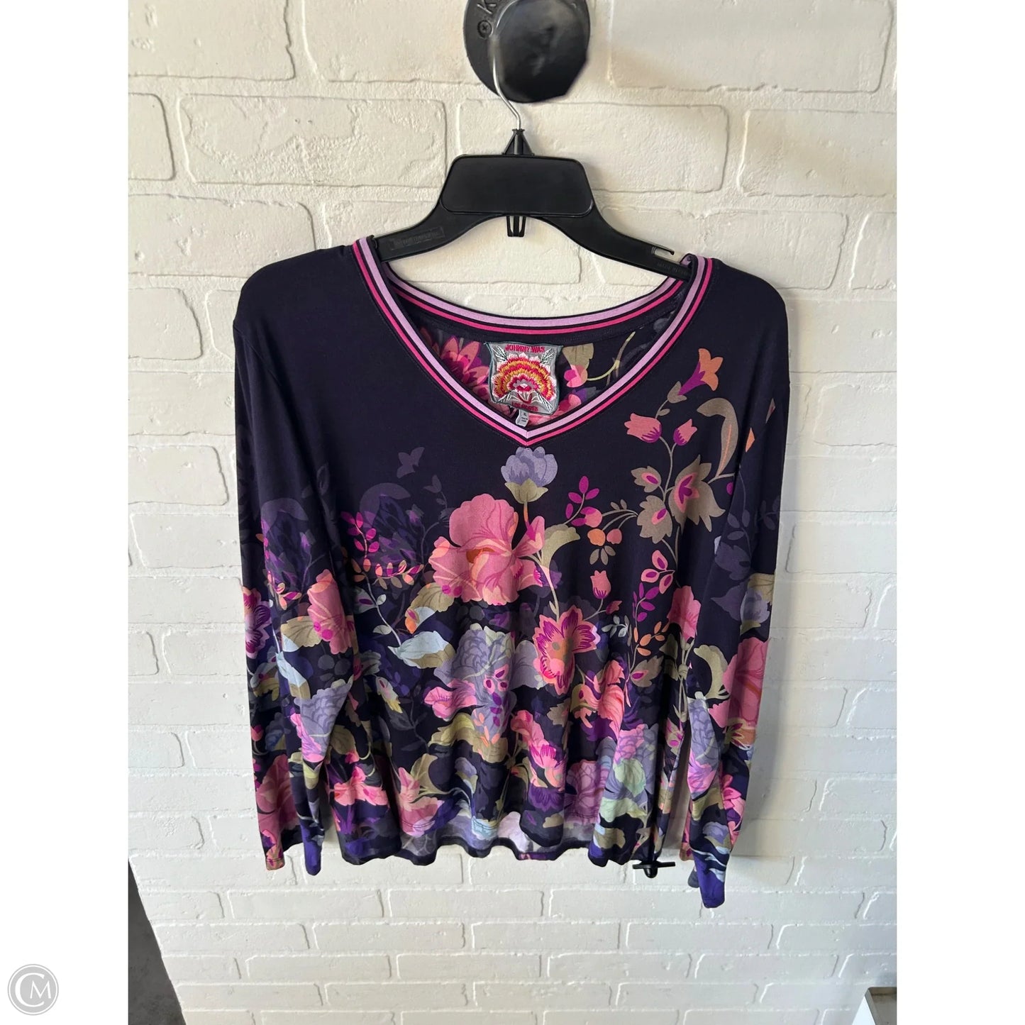 Top Long Sleeve By Johnny Was In Purple, Size: Xl