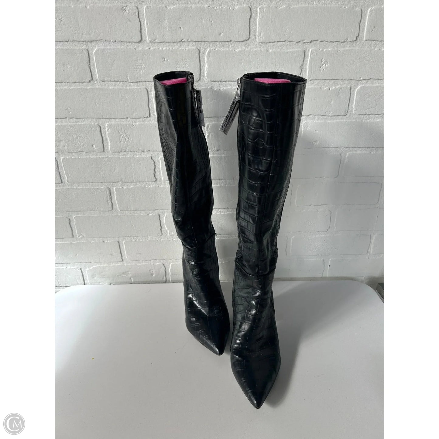 Boots Knee Heels By Nine West In Black, Size: 8.5