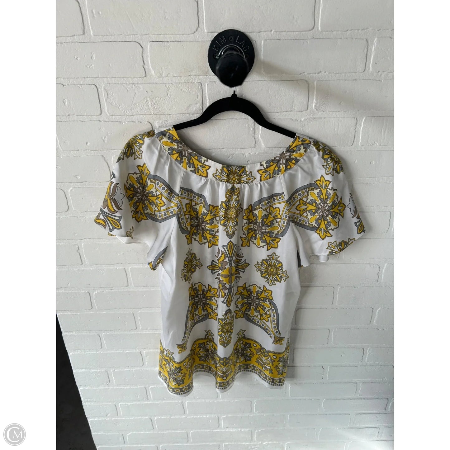 Top Short Sleeve By Michael By Michael Kors In Yellow, Size: M