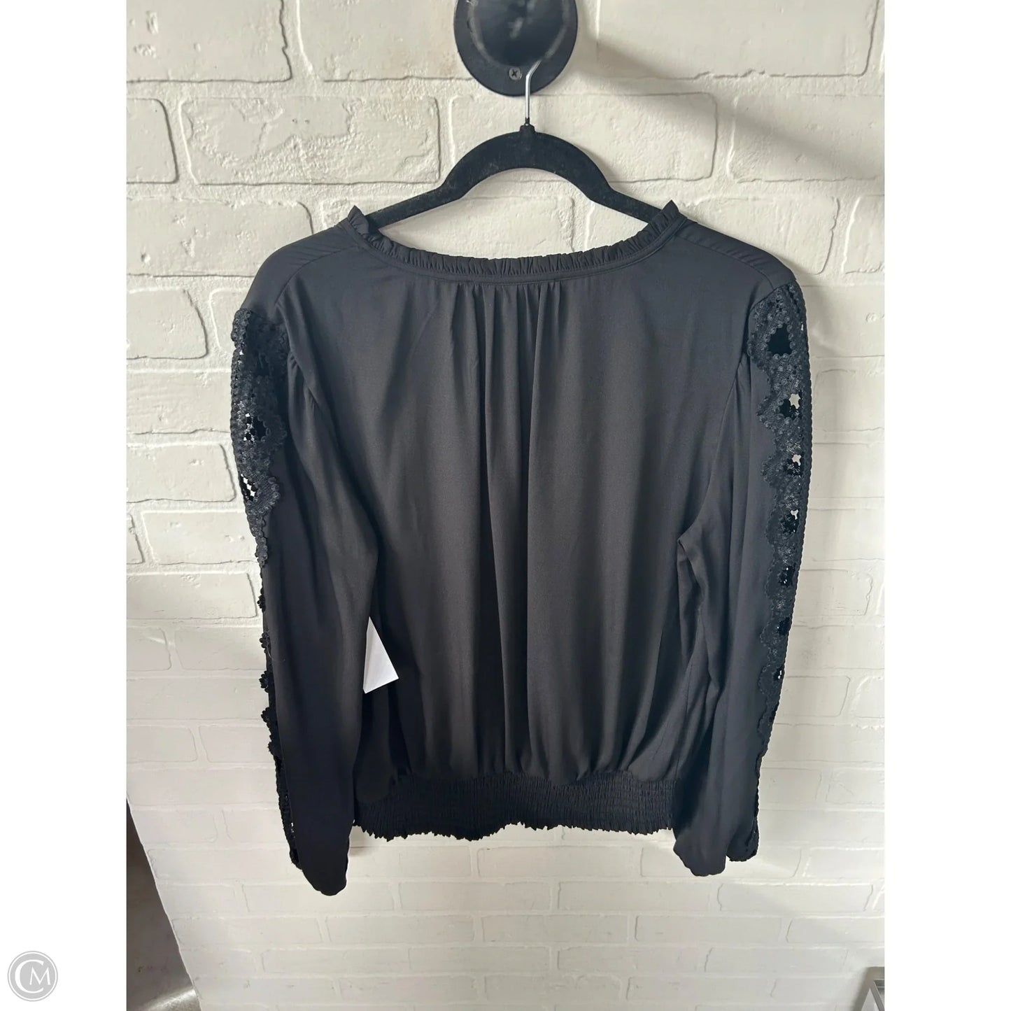 Top Long Sleeve By White House Black Market In Black, Size: L