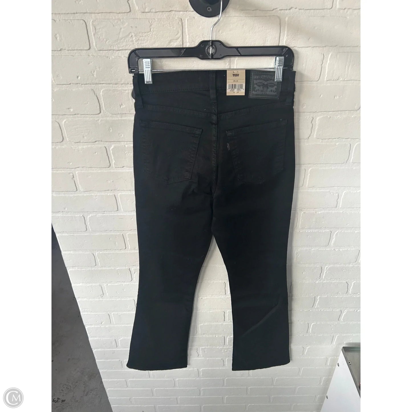 Jeans Boot Cut By Levis In Black Denim, Size: 6