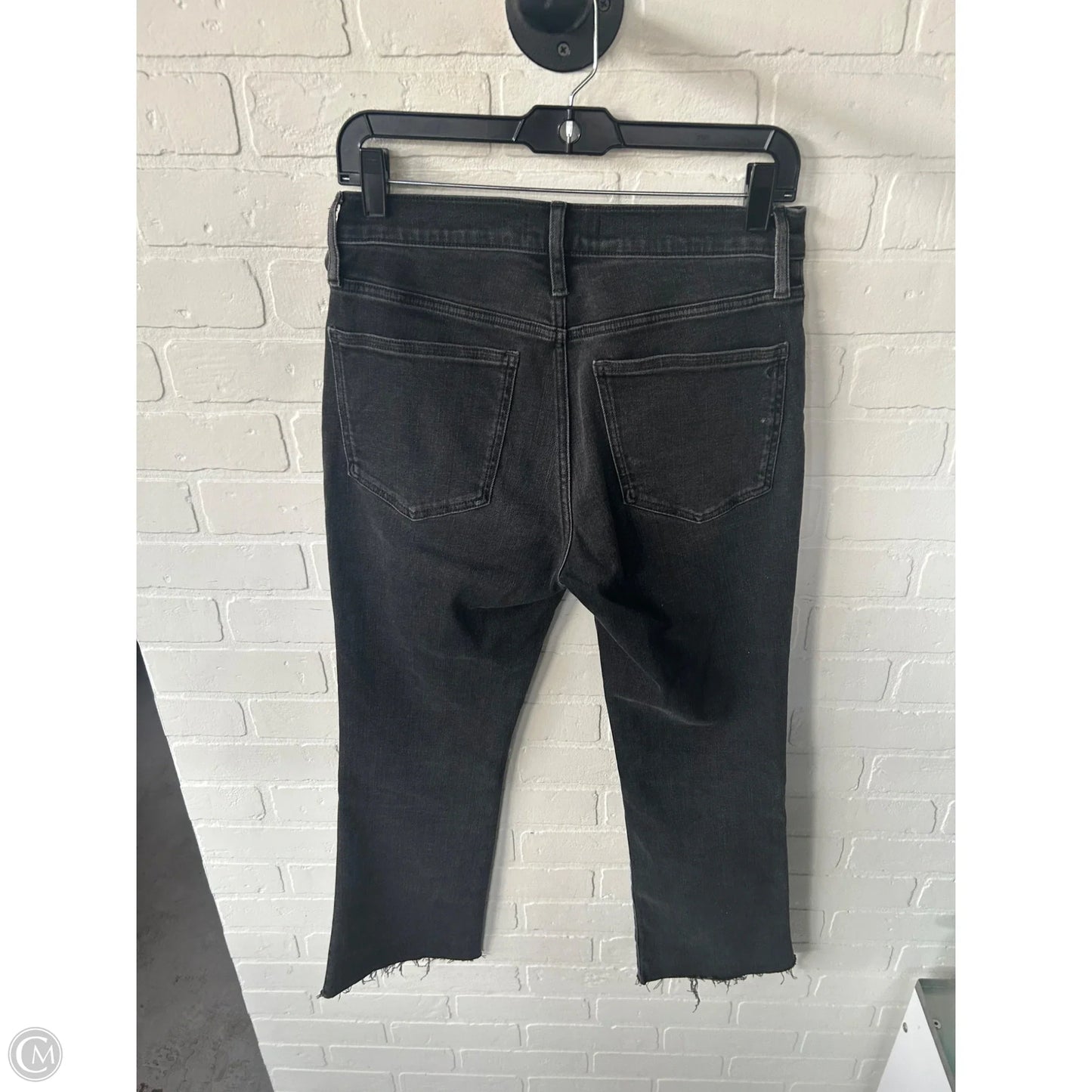 Jeans Cropped By Madewell In Black Denim, Size: 6