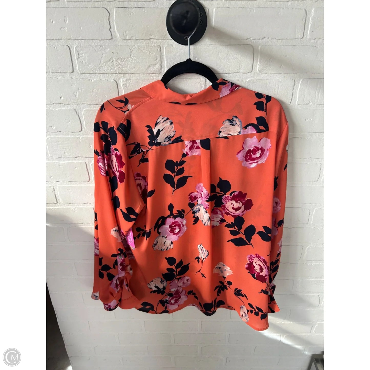 Top Long Sleeve By Apt 9 In Orange, Size: Xl