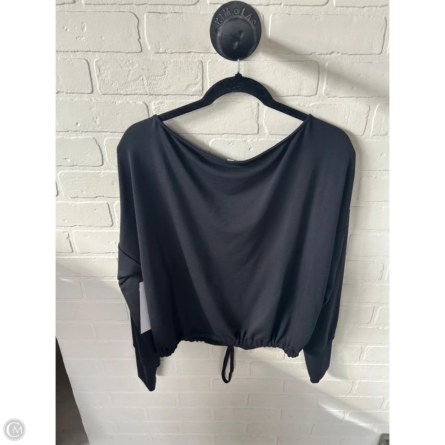 Athletic Top Long Sleeve Crewneck By Fabletics In Black, Size: S