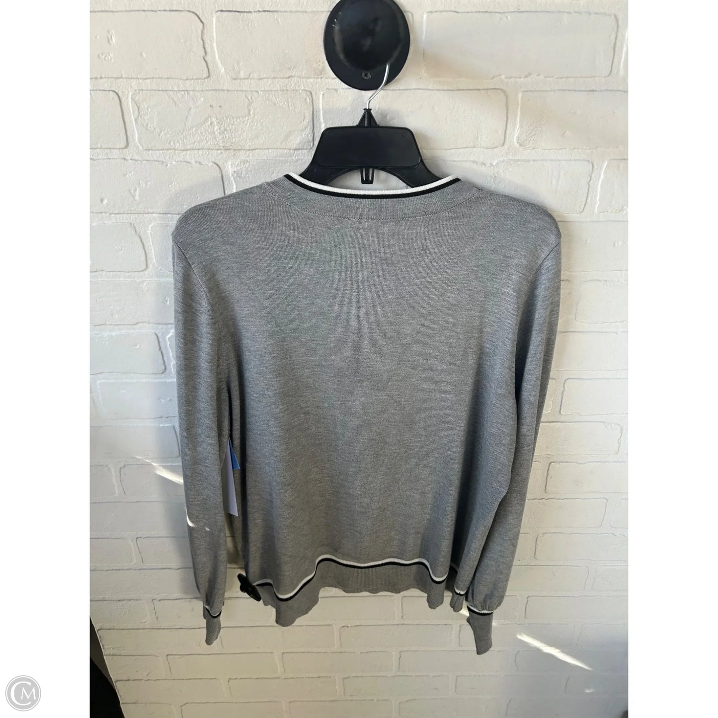 Sweater By Adrianna Papell In Grey, Size: Xl