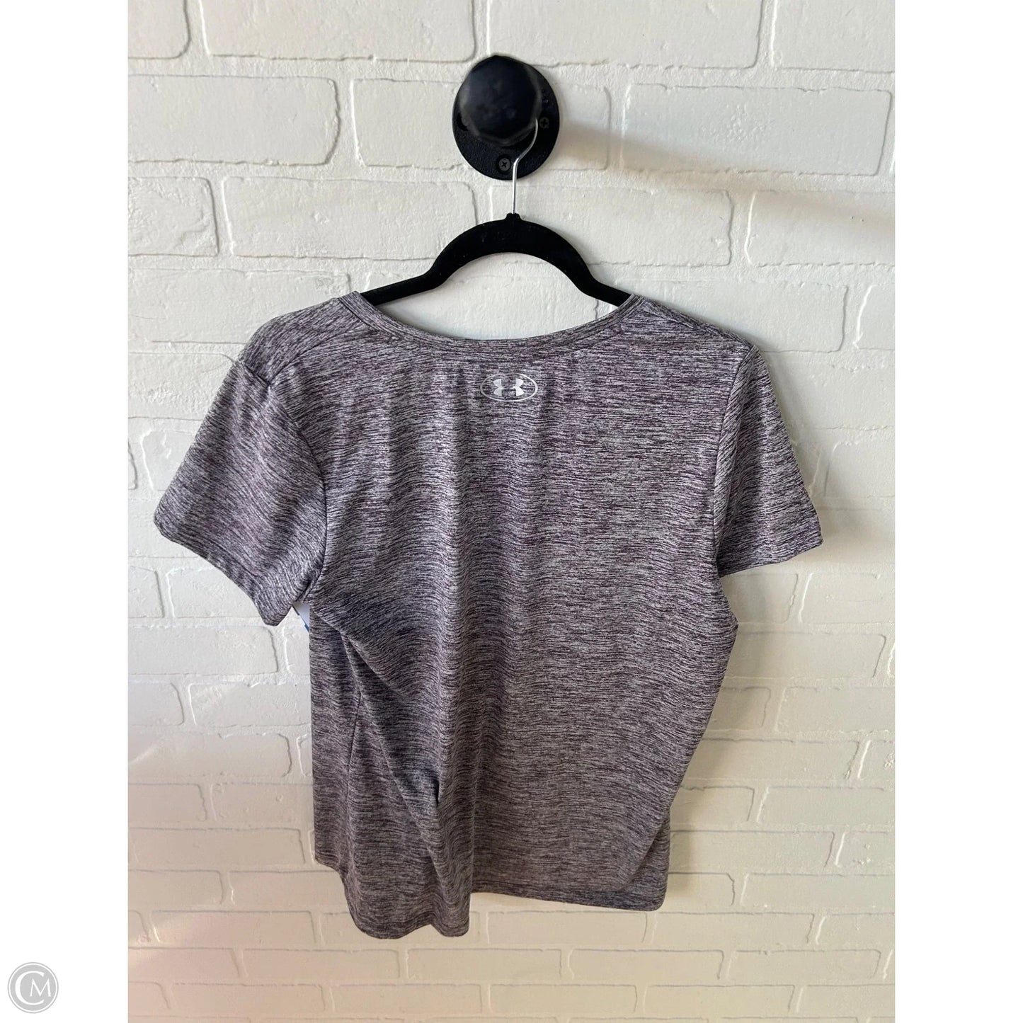 Athletic Top Short Sleeve By Under Armour In Purple, Size: L