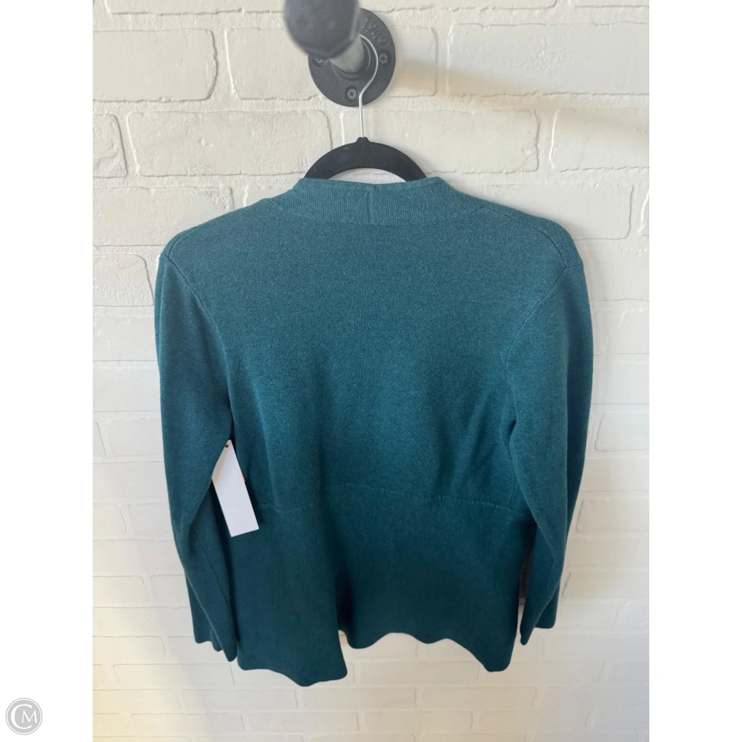 Sweater Cardigan By Talbots In Teal, Size: M