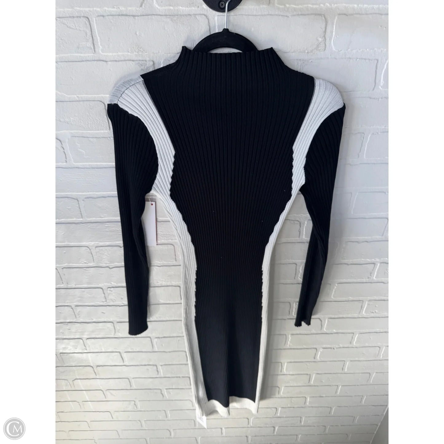 Dress Sweater By Cmf In Black & White, Size: M