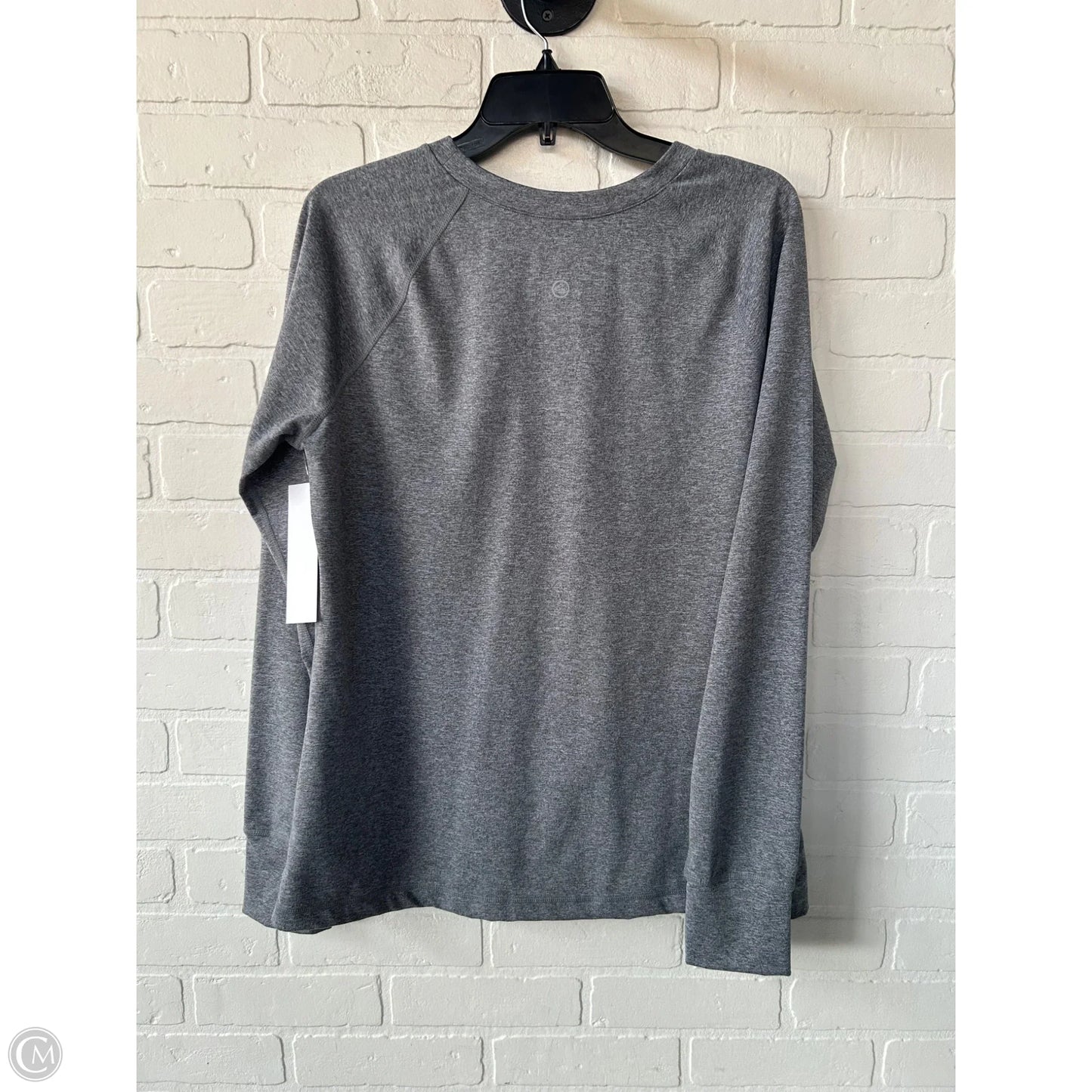 Athletic Top Long Sleeve Crewneck By Eddie Bauer In Grey, Size: Xl