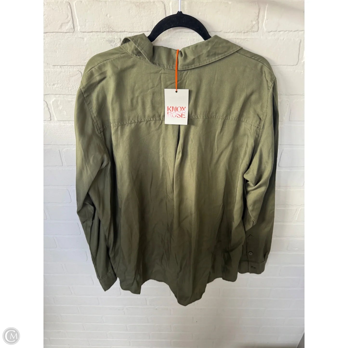 Top Long Sleeve By Knox Rose In Green, Size: Xxl