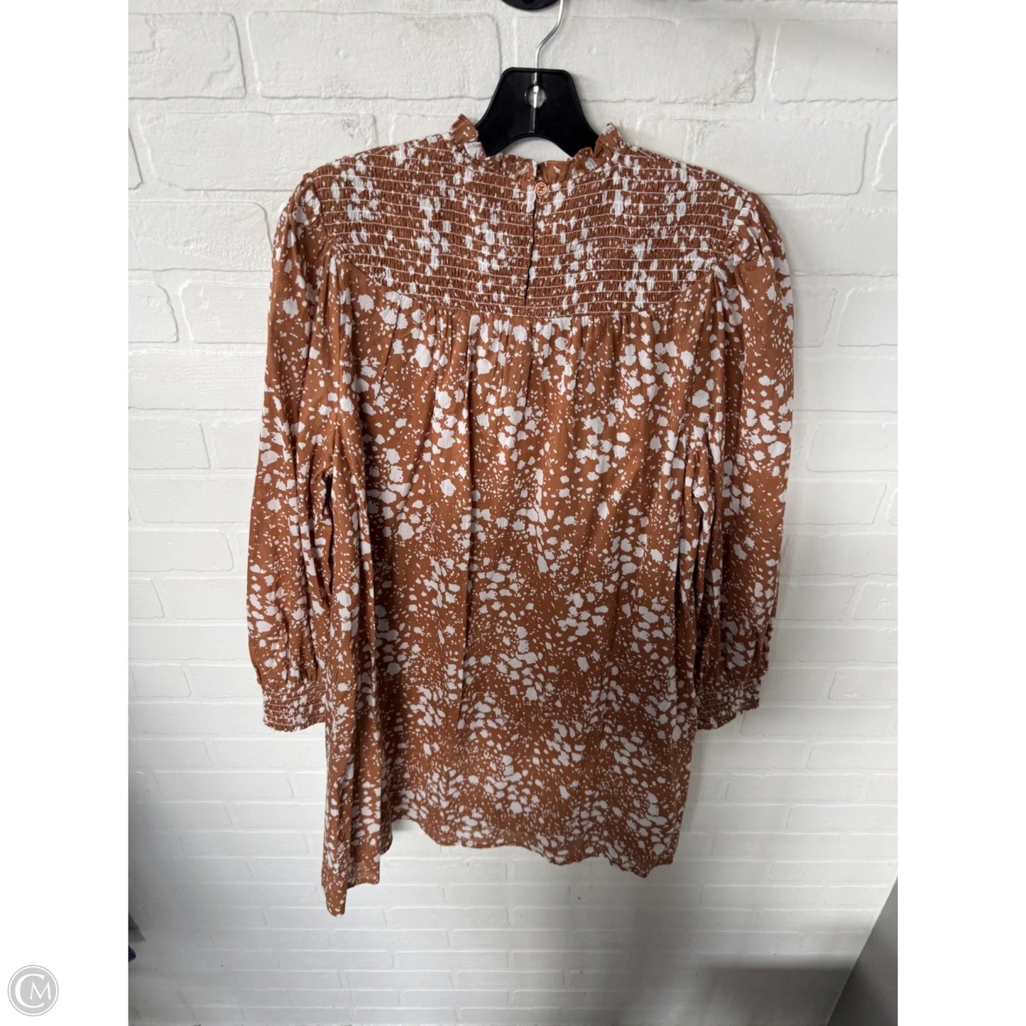 Dress Casual Short By Mudpie In Brown & White, Size: M