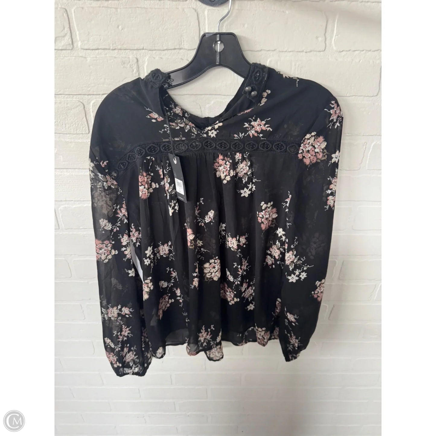 Top Long Sleeve By Lucky Brand In Black, Size: S