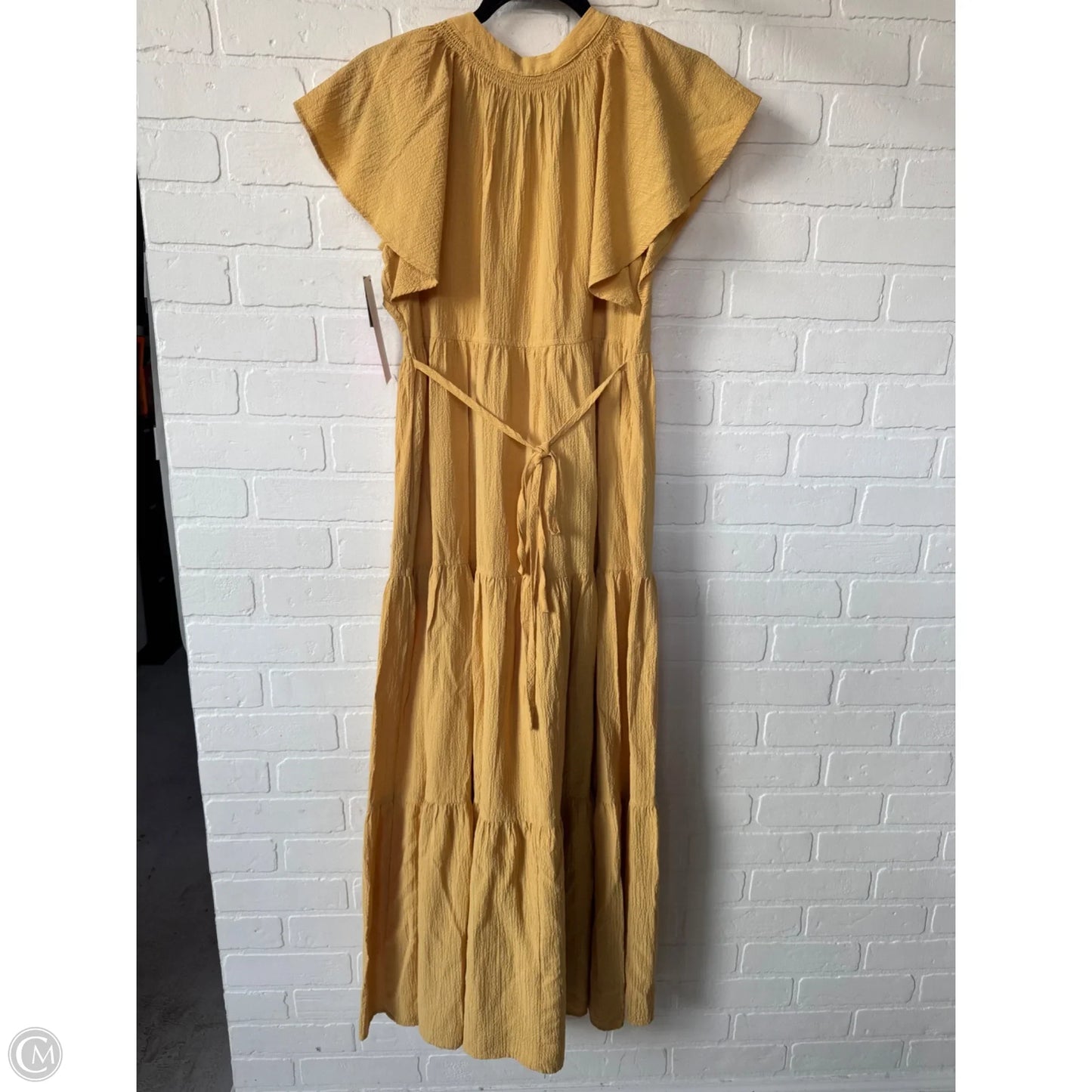Dress Casual Maxi By Calvin Klein In Yellow, Size: S
