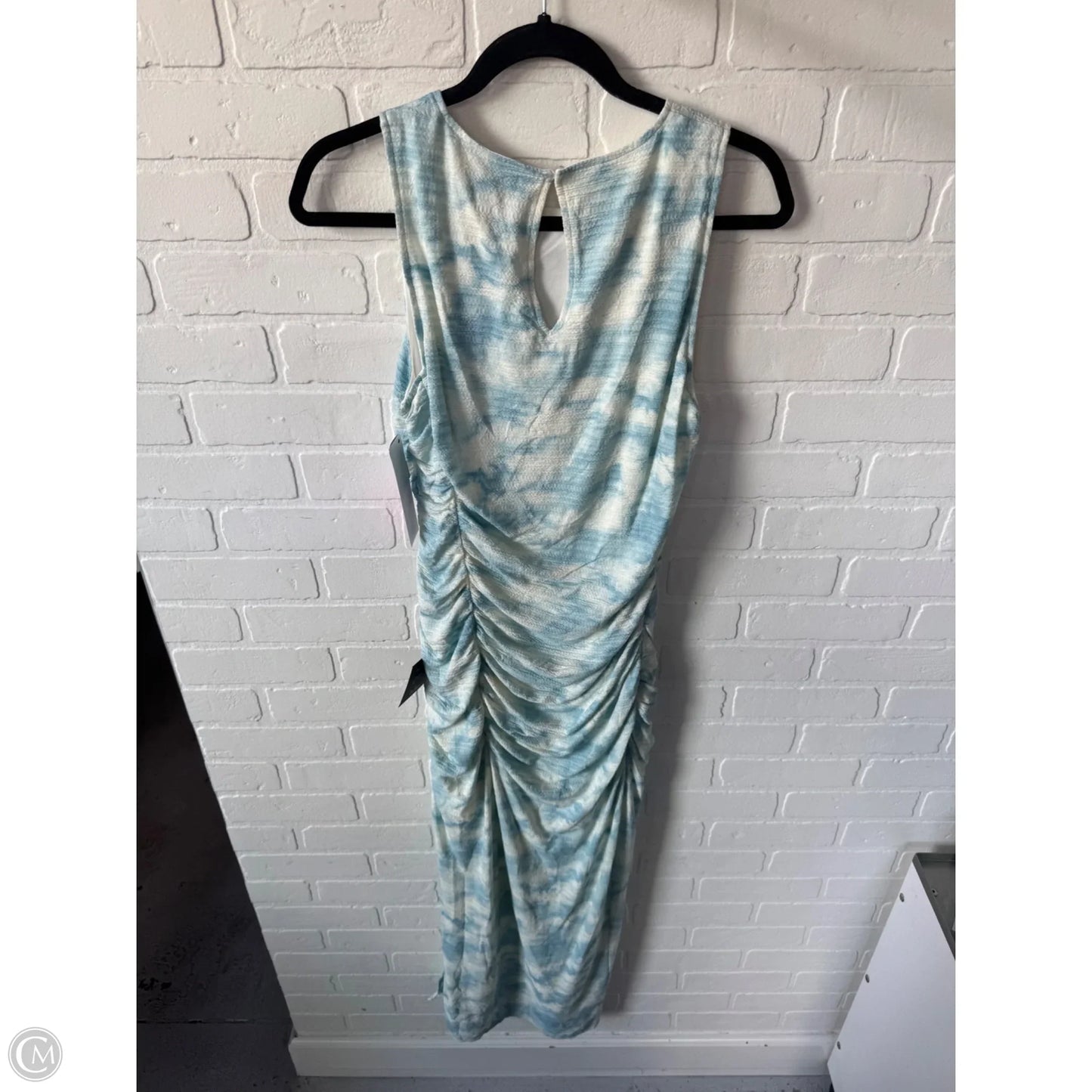 Dress Party Long By Lulus In Blue & Cream, Size: L